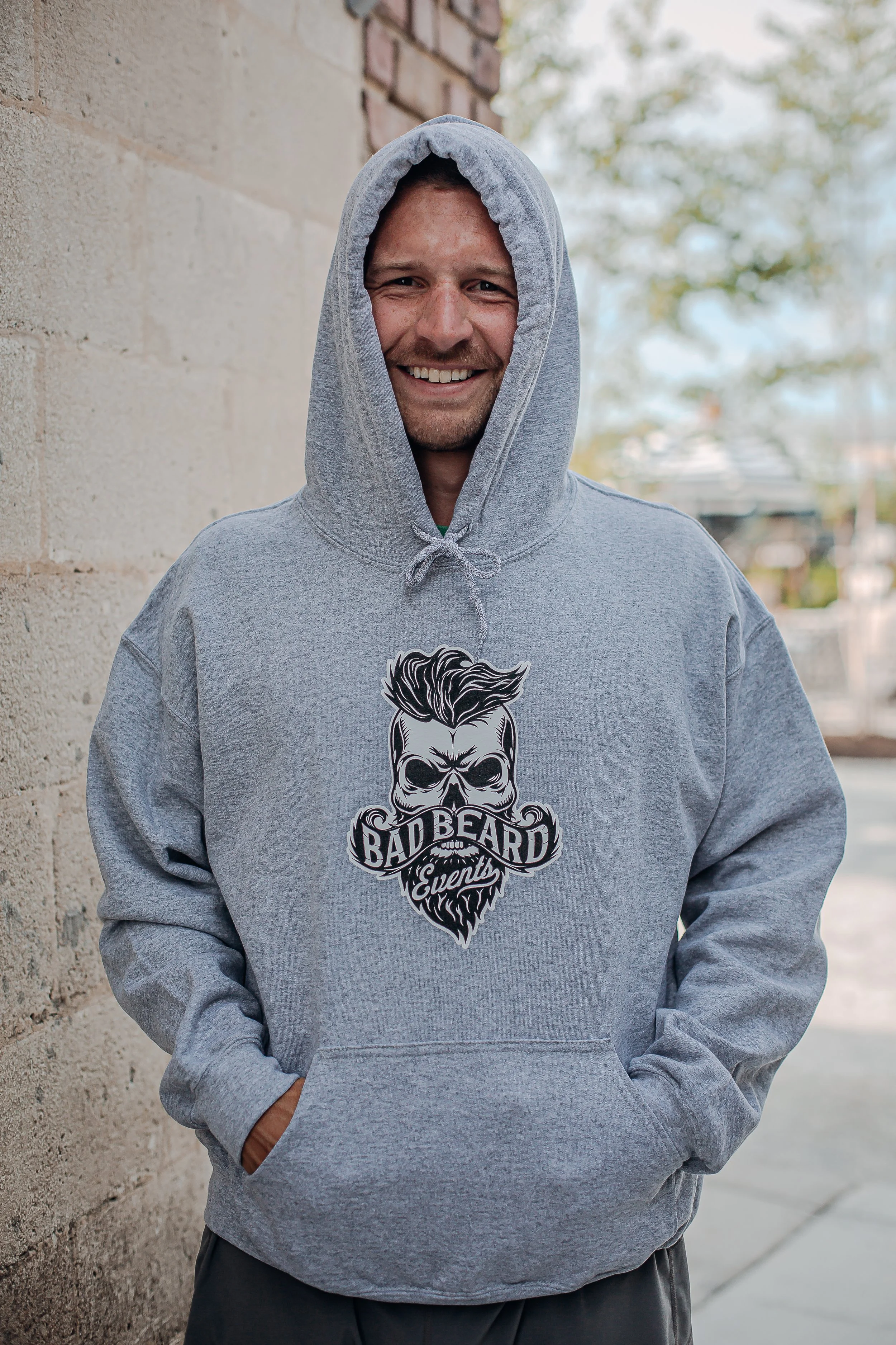 Bad Beard Events Hoodie - Heather Gray