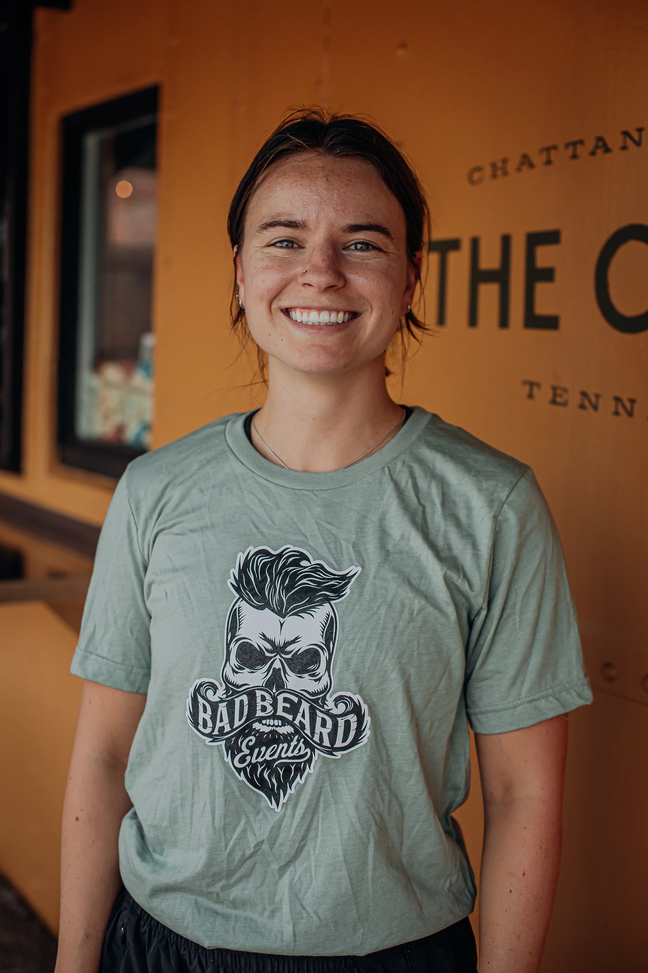 Bad Beard Events T-Shirt - Sage Green