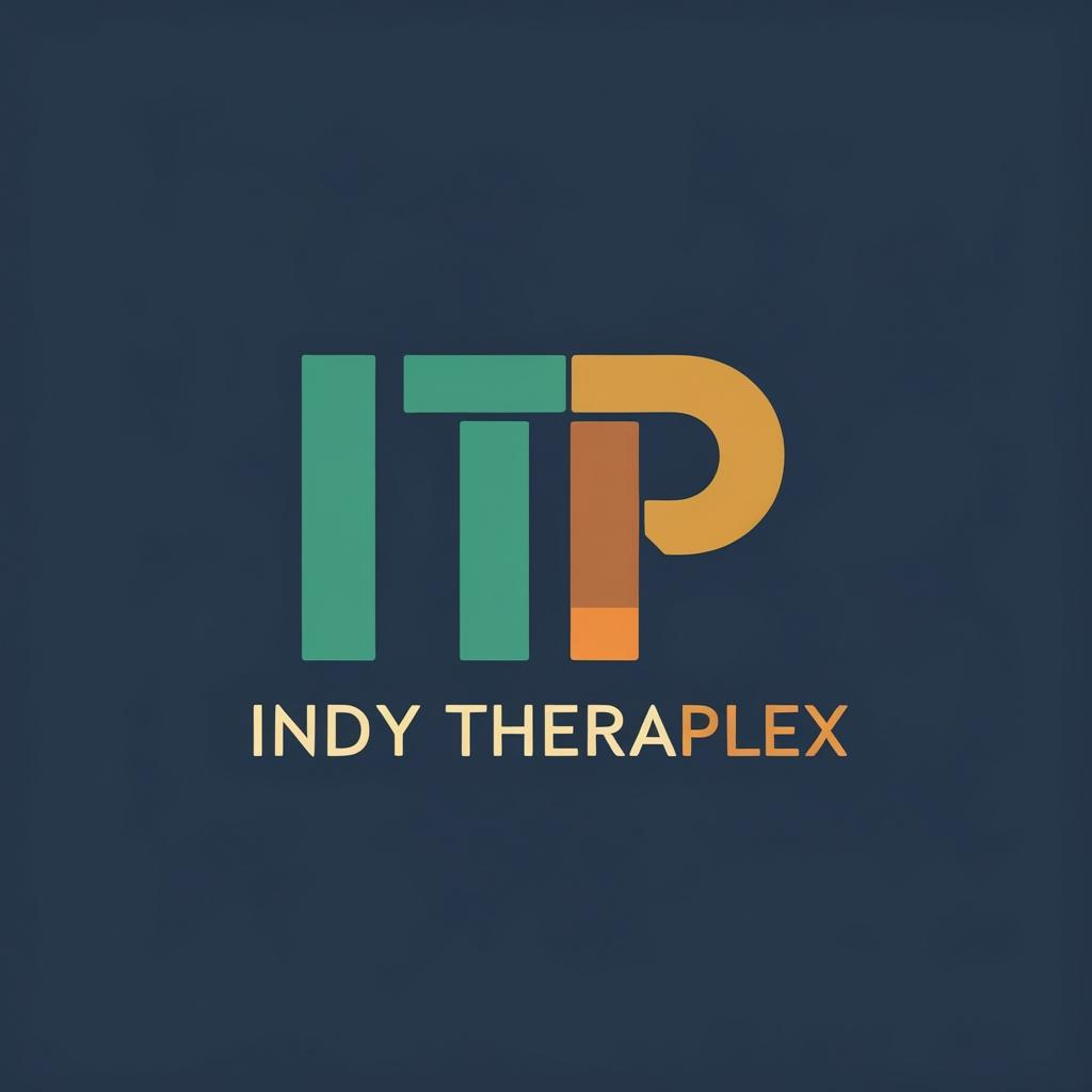 Logo for Indy Therapeutic Plex featuring stylized letters 'ITP' in green, orange, and brown on dark background with the text 'INDY THERAPEX' below.