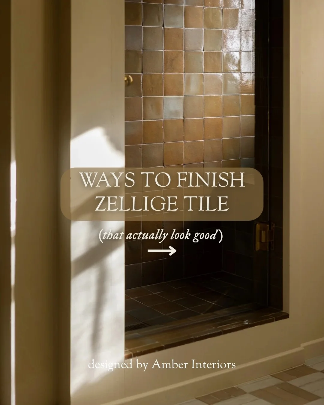 Choosing zellige tile is the easy part. Figuring out how to finish the edges is where it gets interesting! Real zellige tiles don&rsquo;t usually have matching trim options with finished edges. 

This is one of those decisions that doesn't show up on
