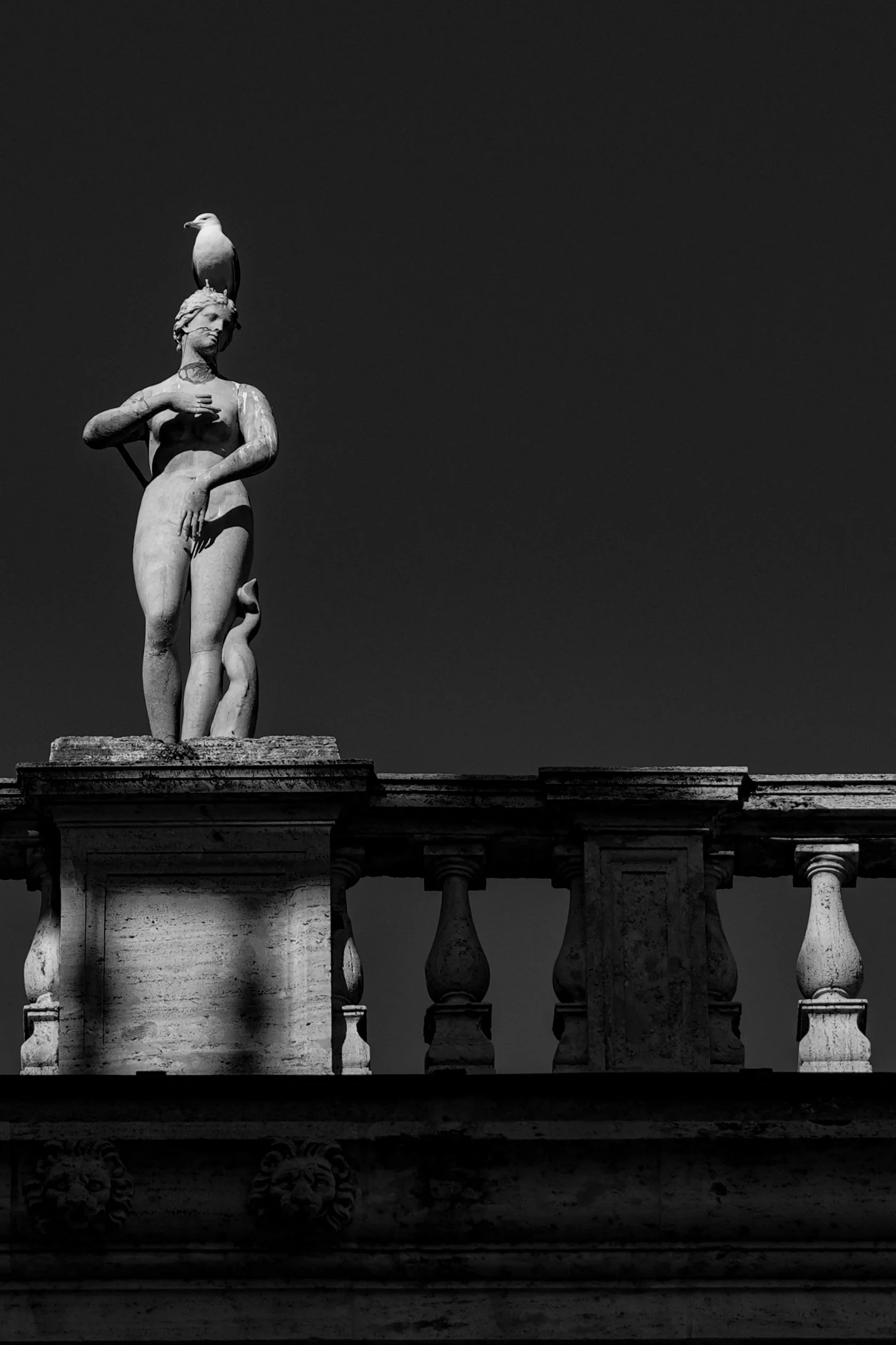 BNW Sculpture Female Statue with Seagull Rome Italy
