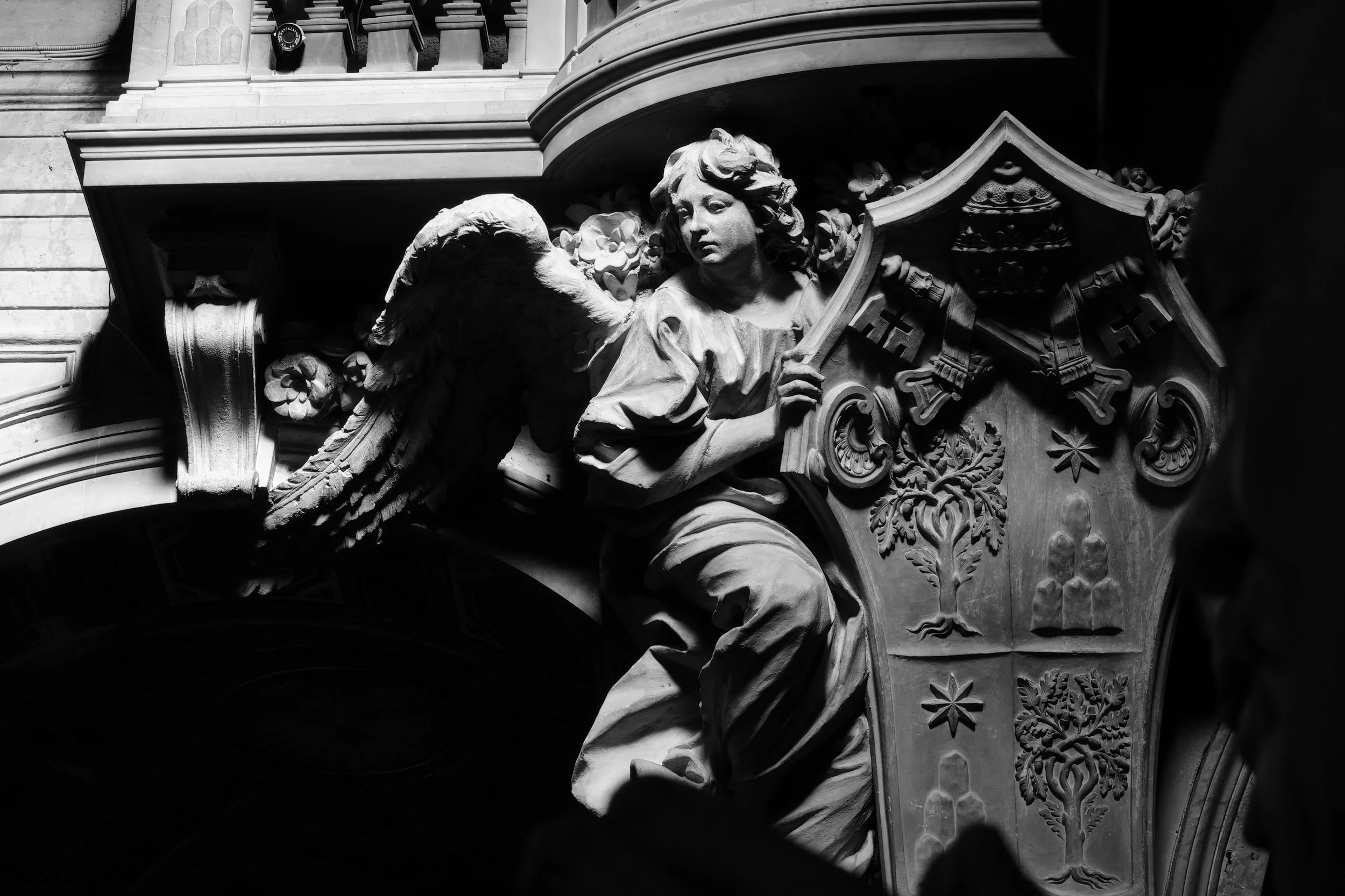 BNW Sculpture Angel Santa Maria del Popolo Rome Italy
