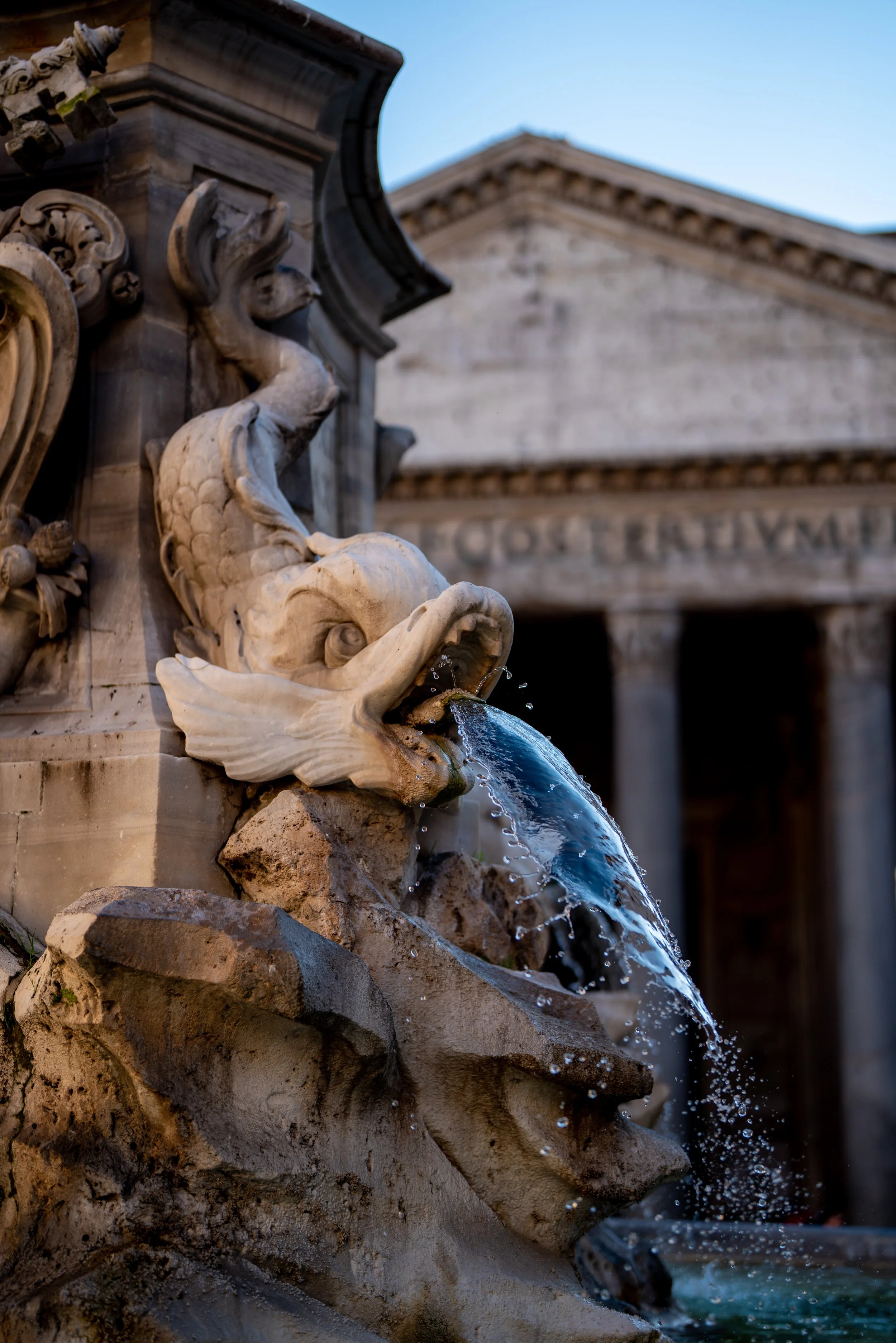 Sculpture Fontana del Pantheon Rome Italy

