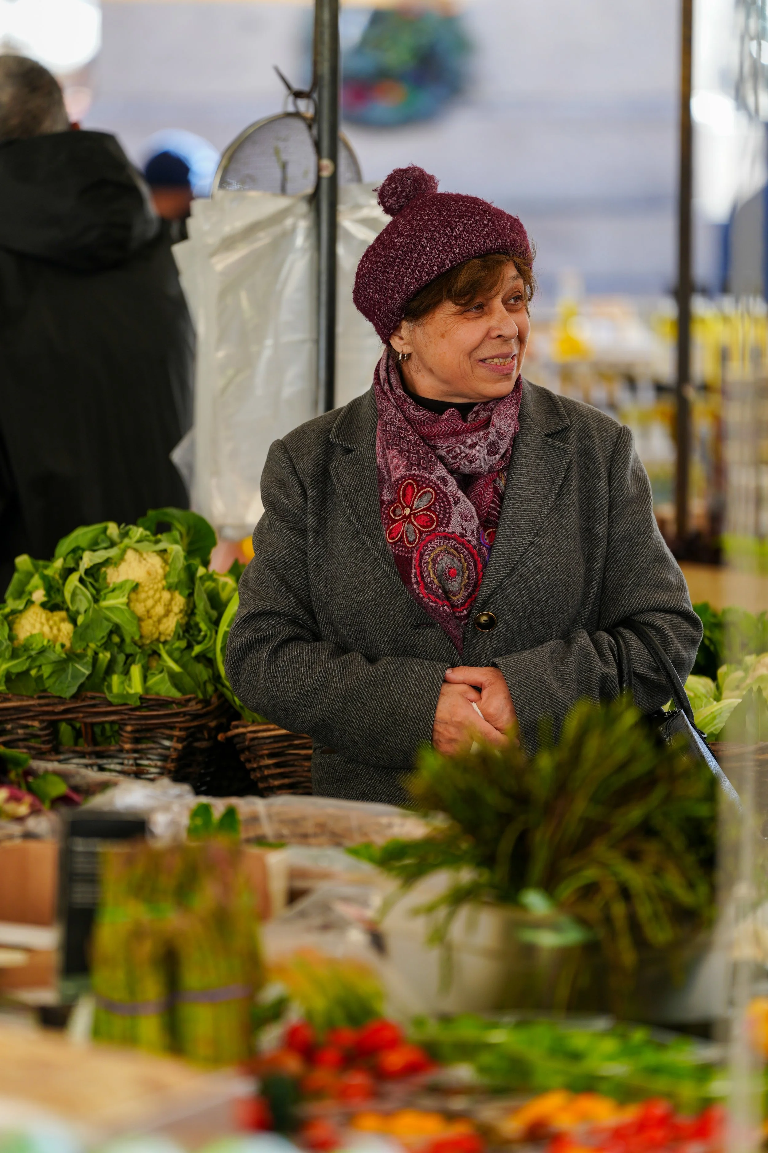 Portrait Lady at the Market Rome Italy
