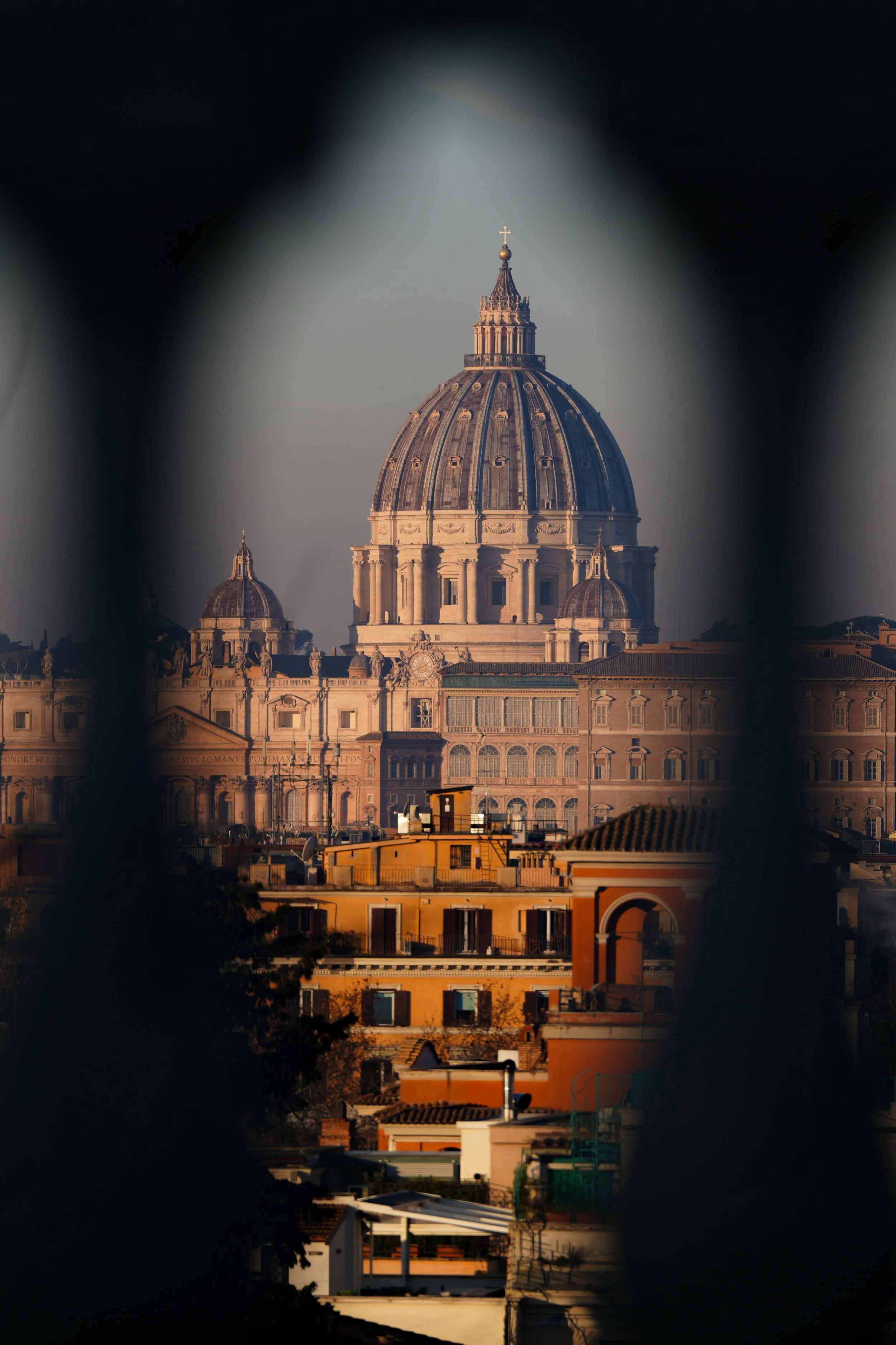 Sunrise View on Basilica di San Pietro Rome Italy
