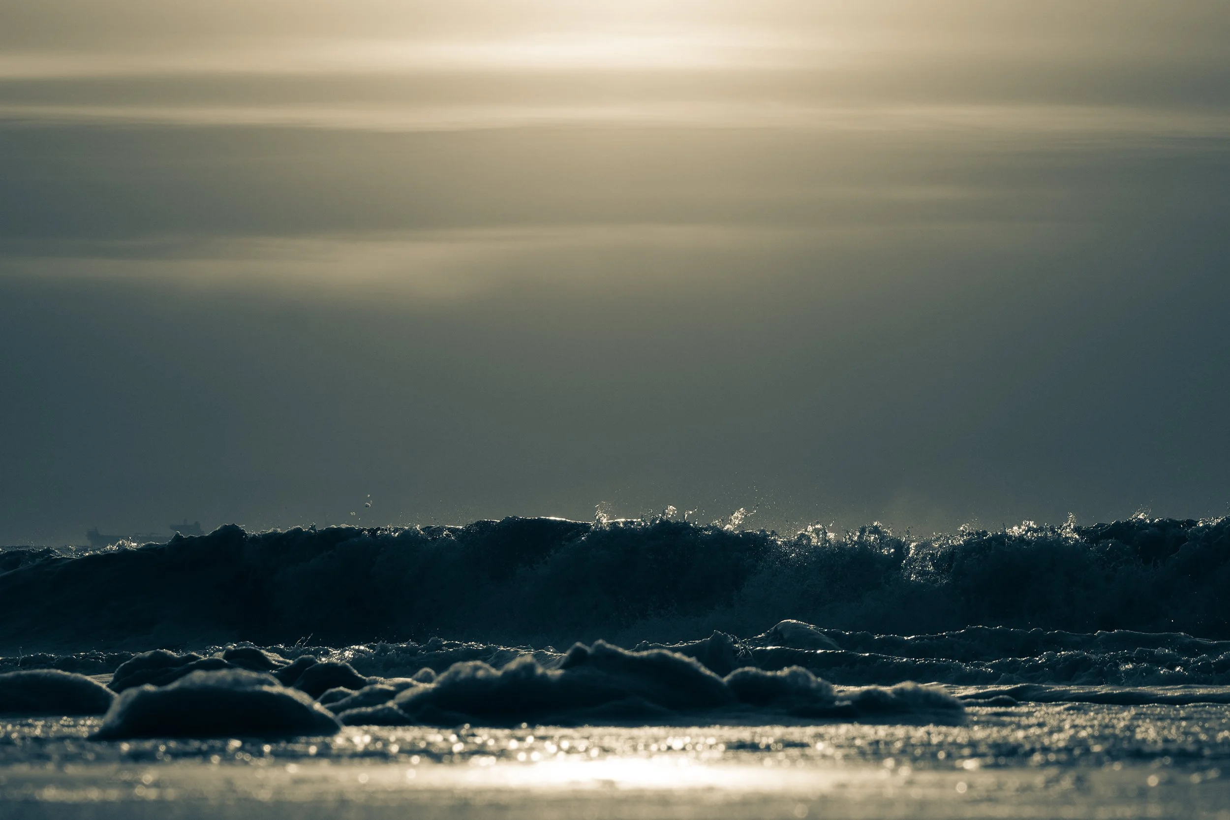 Sunset North Sea Coast Seaside Netherlands Blue 3x2
