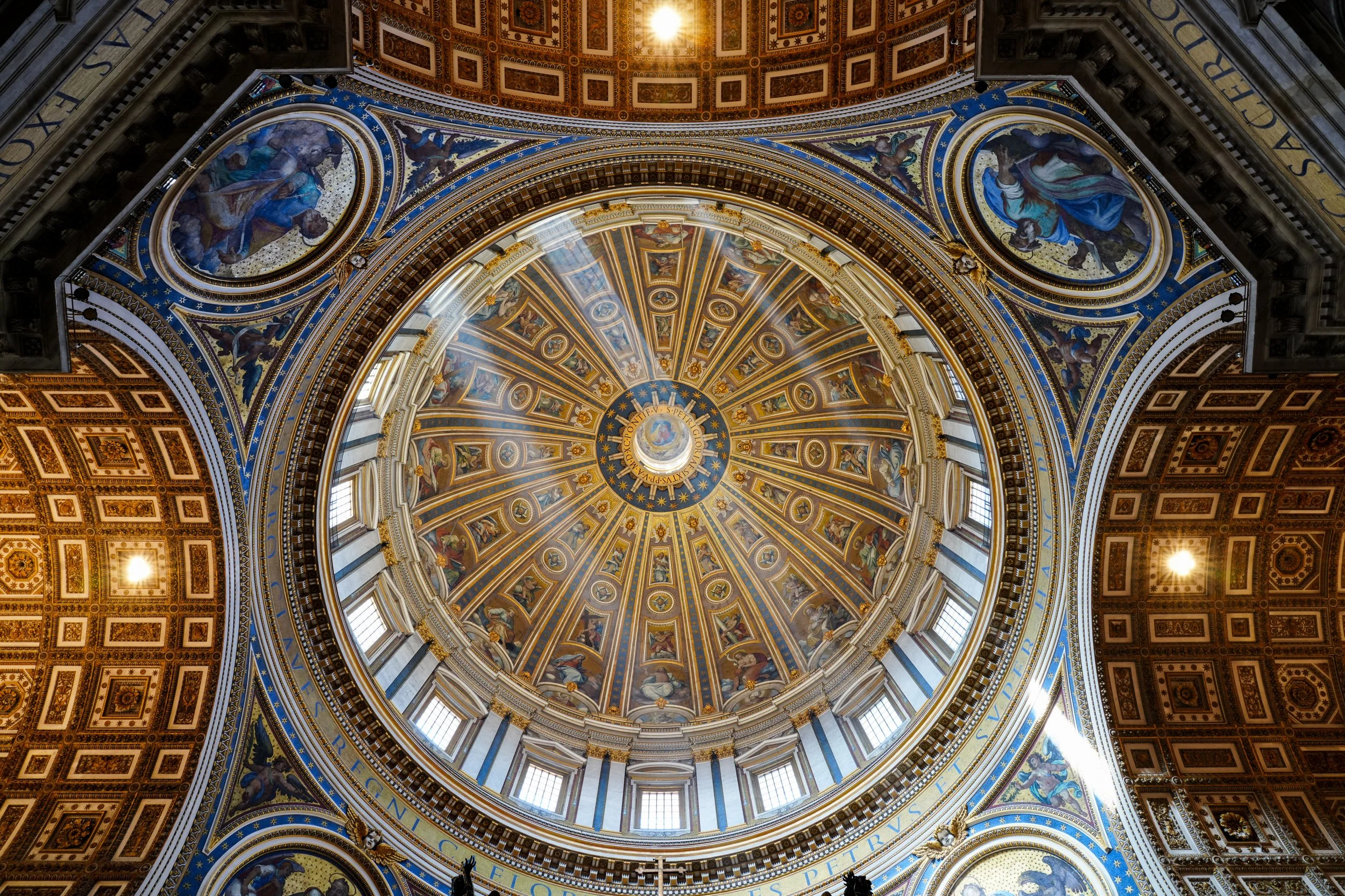View inside on the Duomo of Saint Peter Rome Italy
