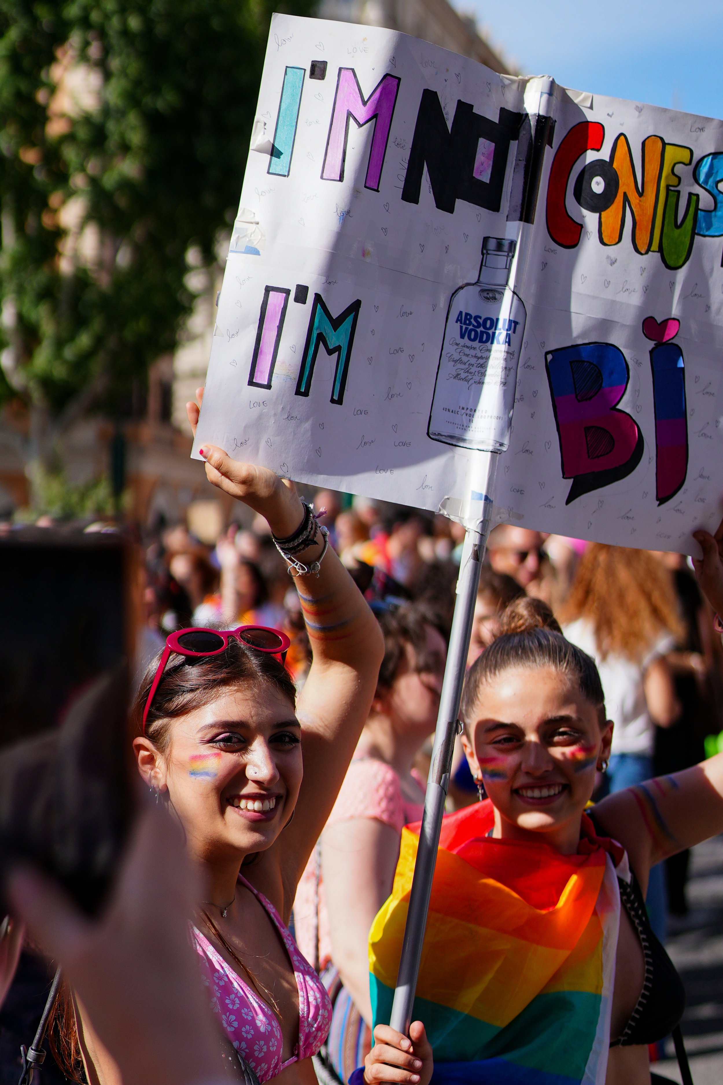 Portrait Street Girls Pride Rome Italy
