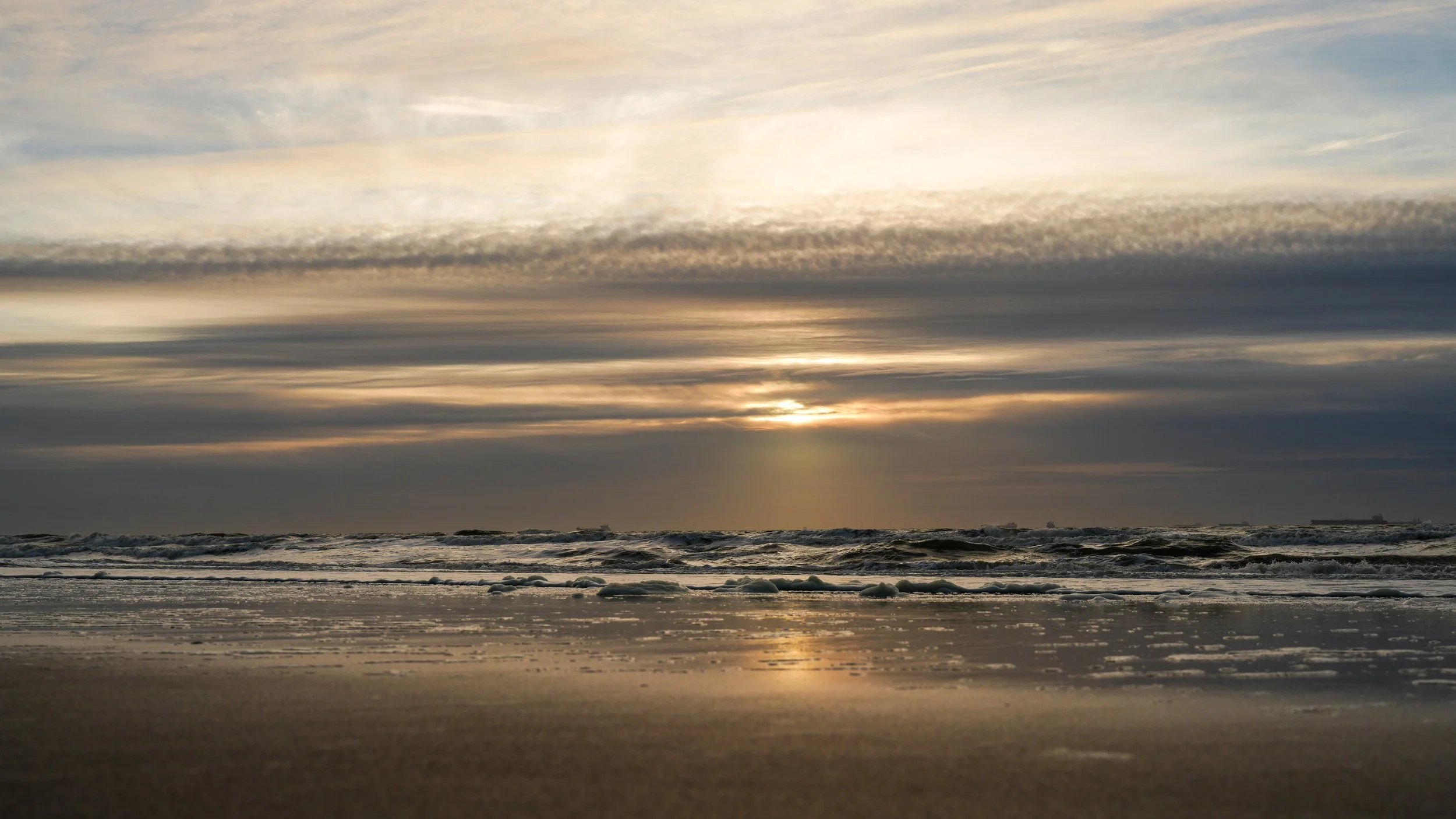 Sunset North Sea Coast Seaside Netherlands Blue Calm 16x9.JPG