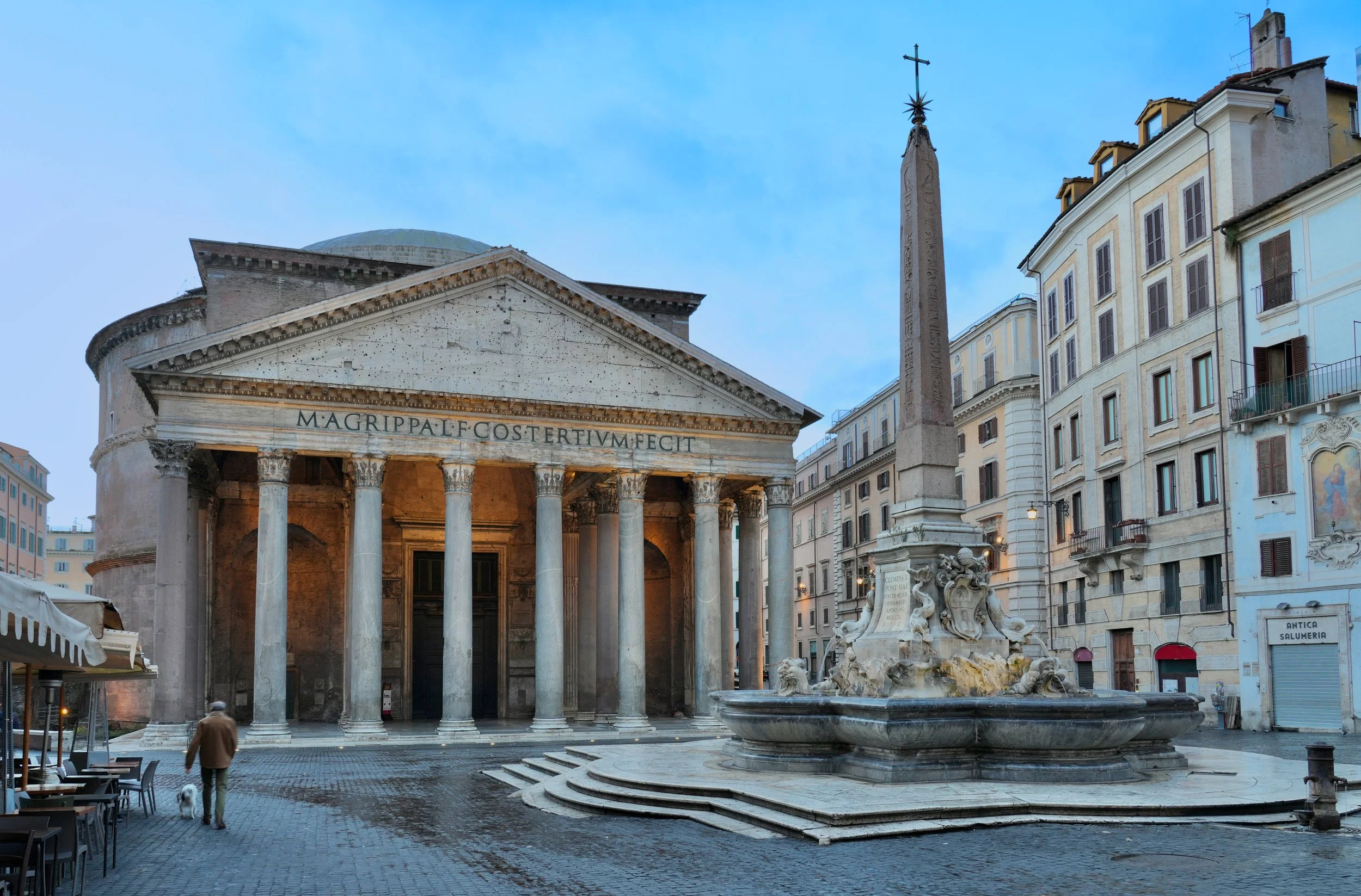 Art Architecture Pantheon Rome Italy Early Morning
