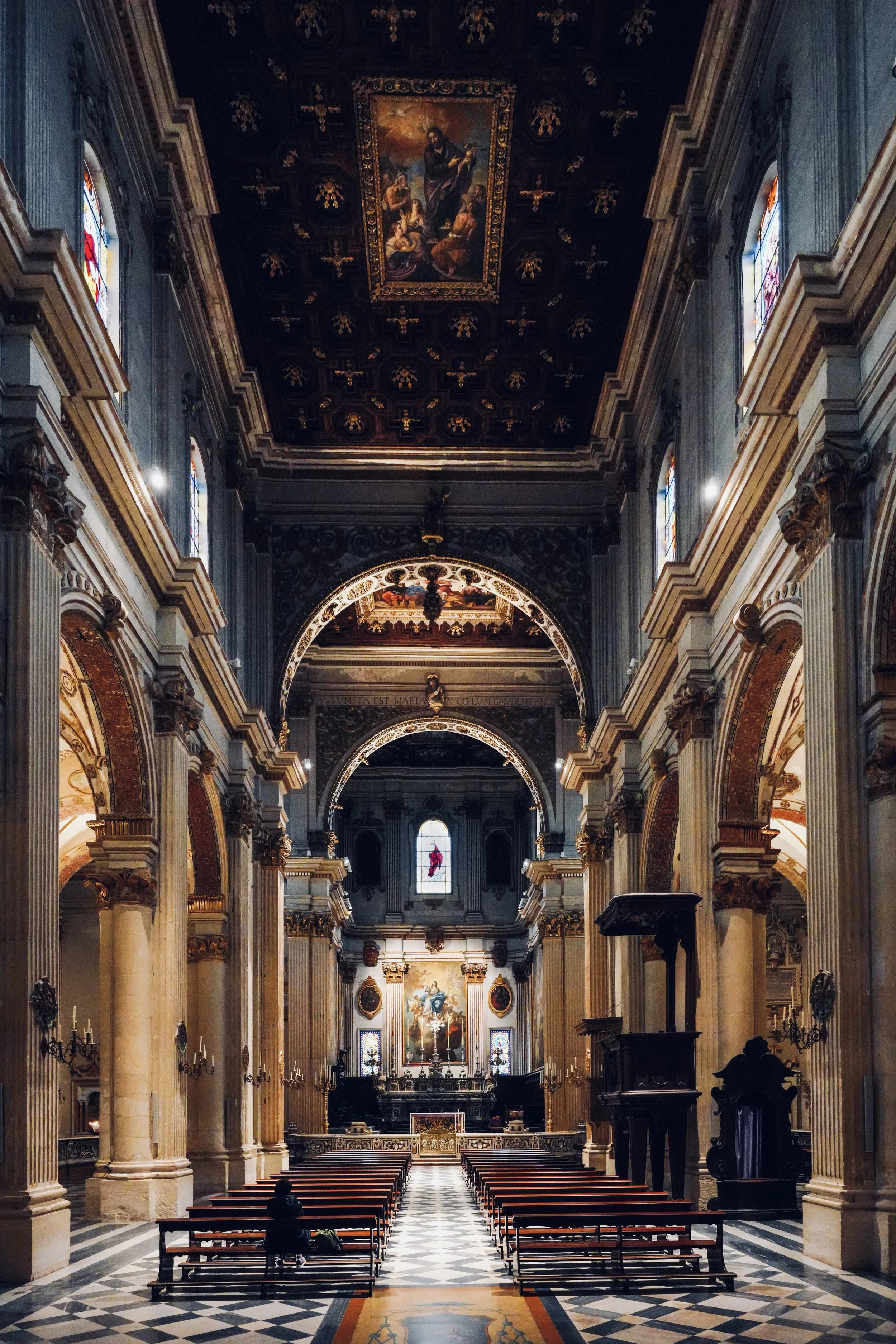 Church Interior Duomo Lecce Italy
