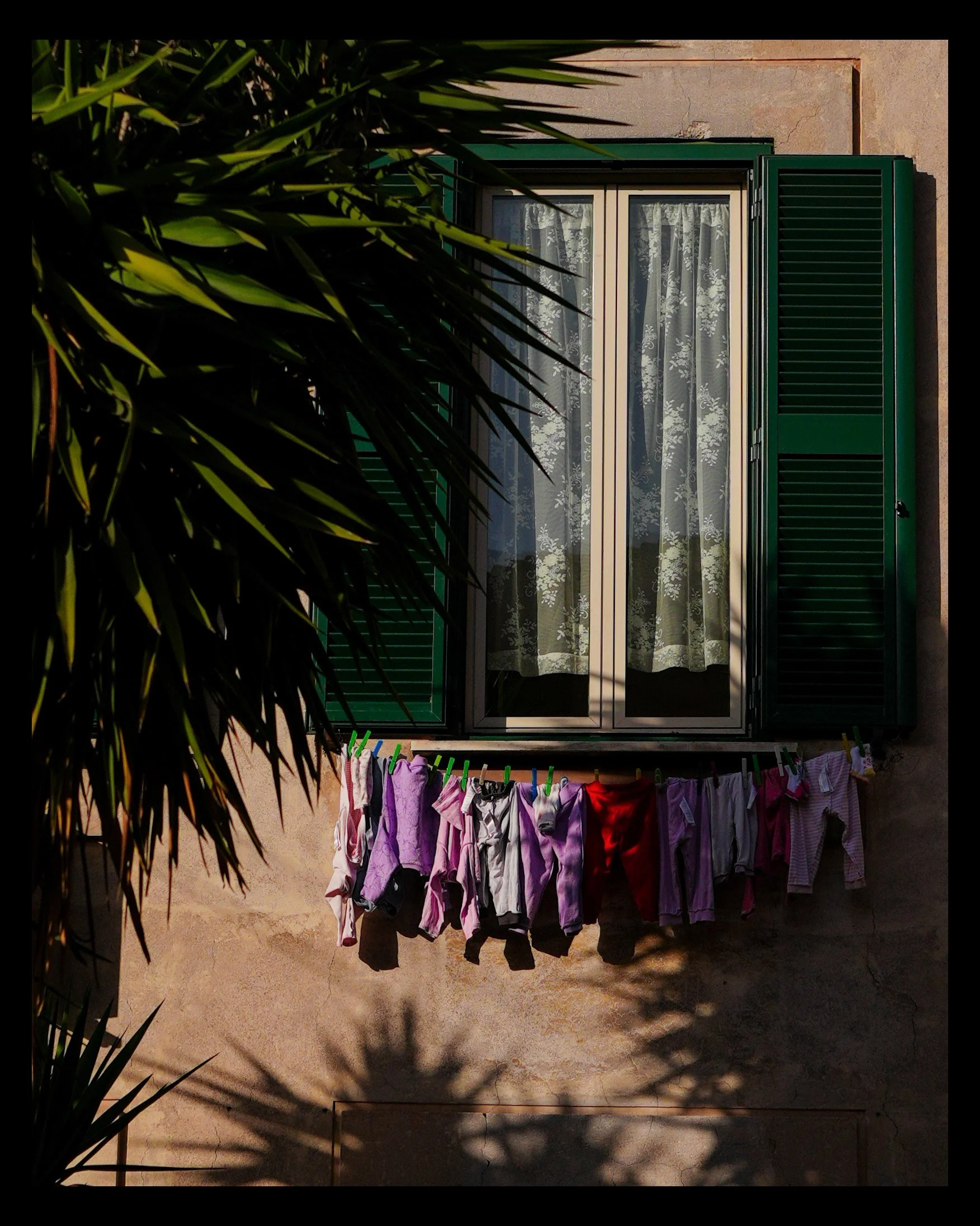 
Street Clothesline Colours Poetry Rome Italy
