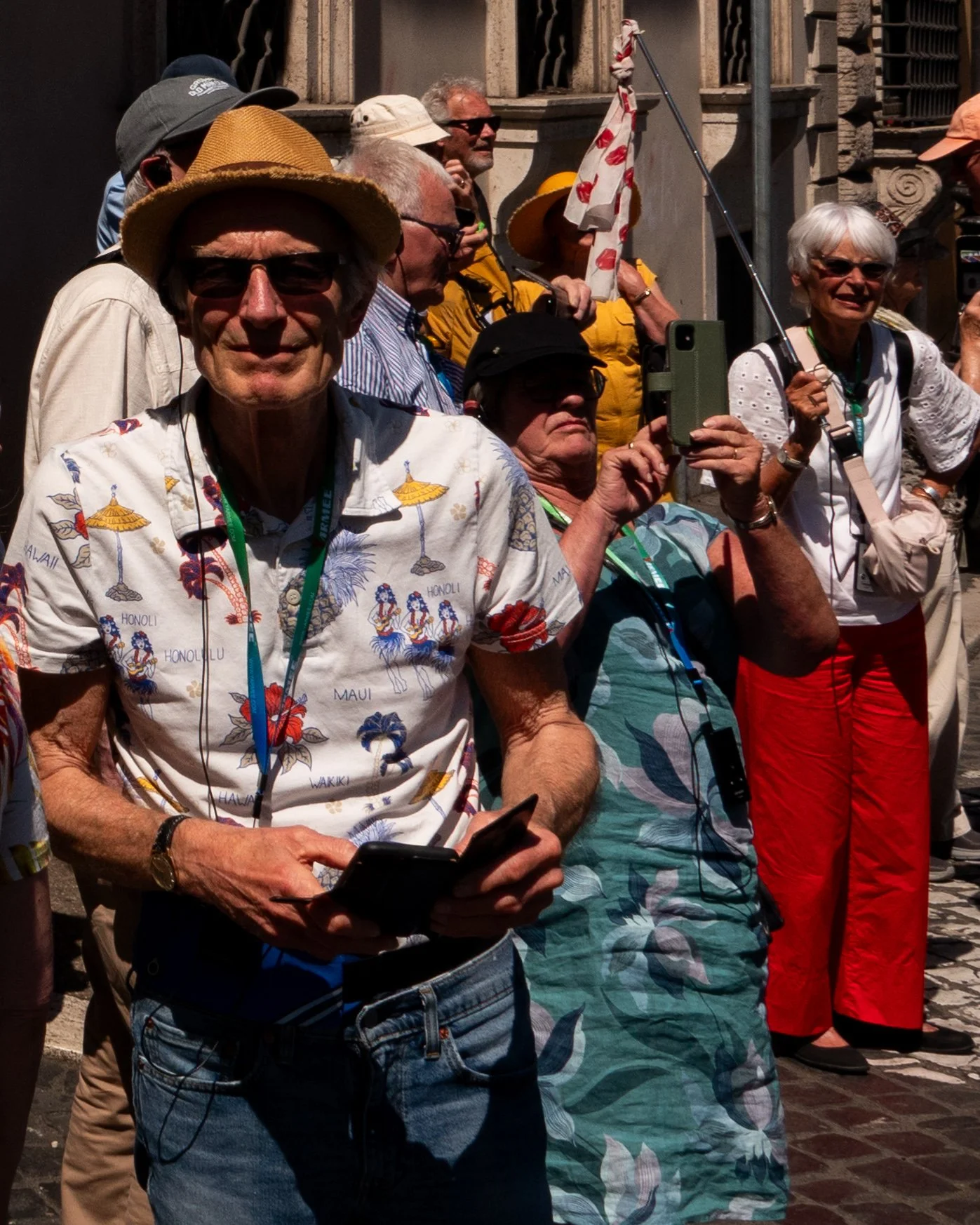 
Street Scene Colourful People Rome Italy
