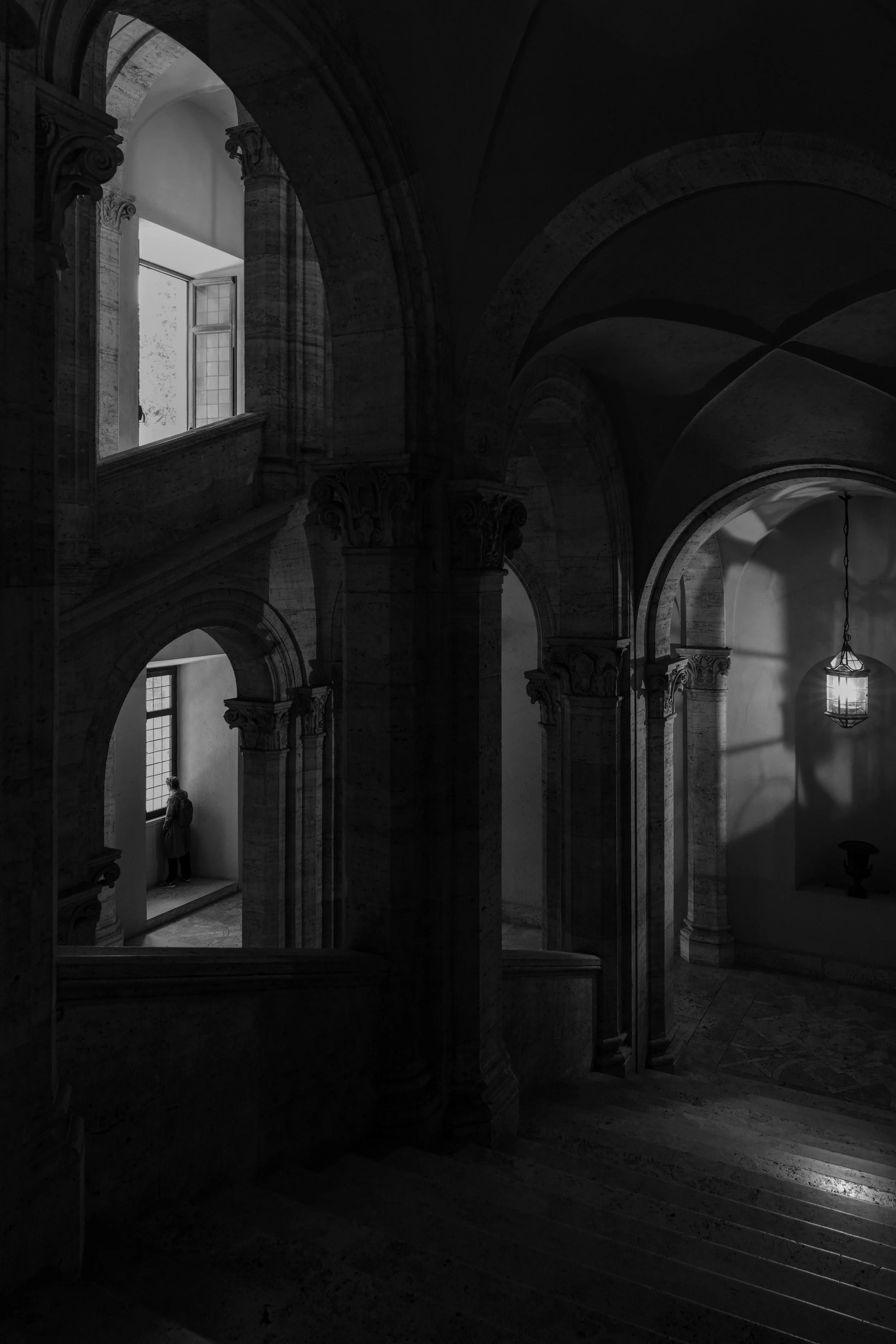 Silhouette Photography Woman in Palazzo Venezia Rome Italy
