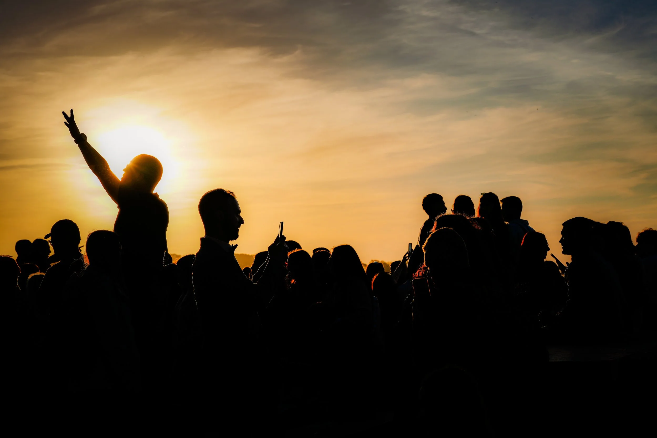 Silhouette Photography Sunset People Hand Aventino Rome Italy
