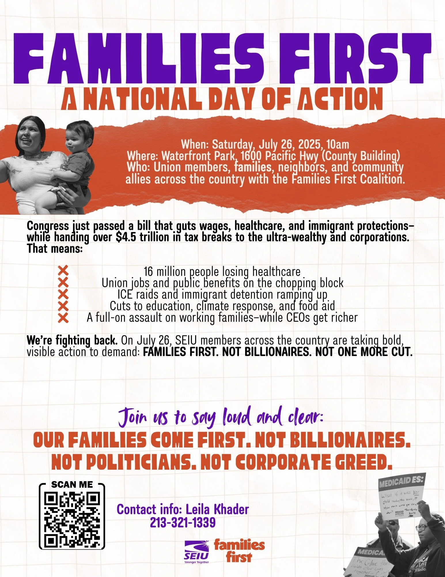 Families First Day of Action w/ SEIU-UHW