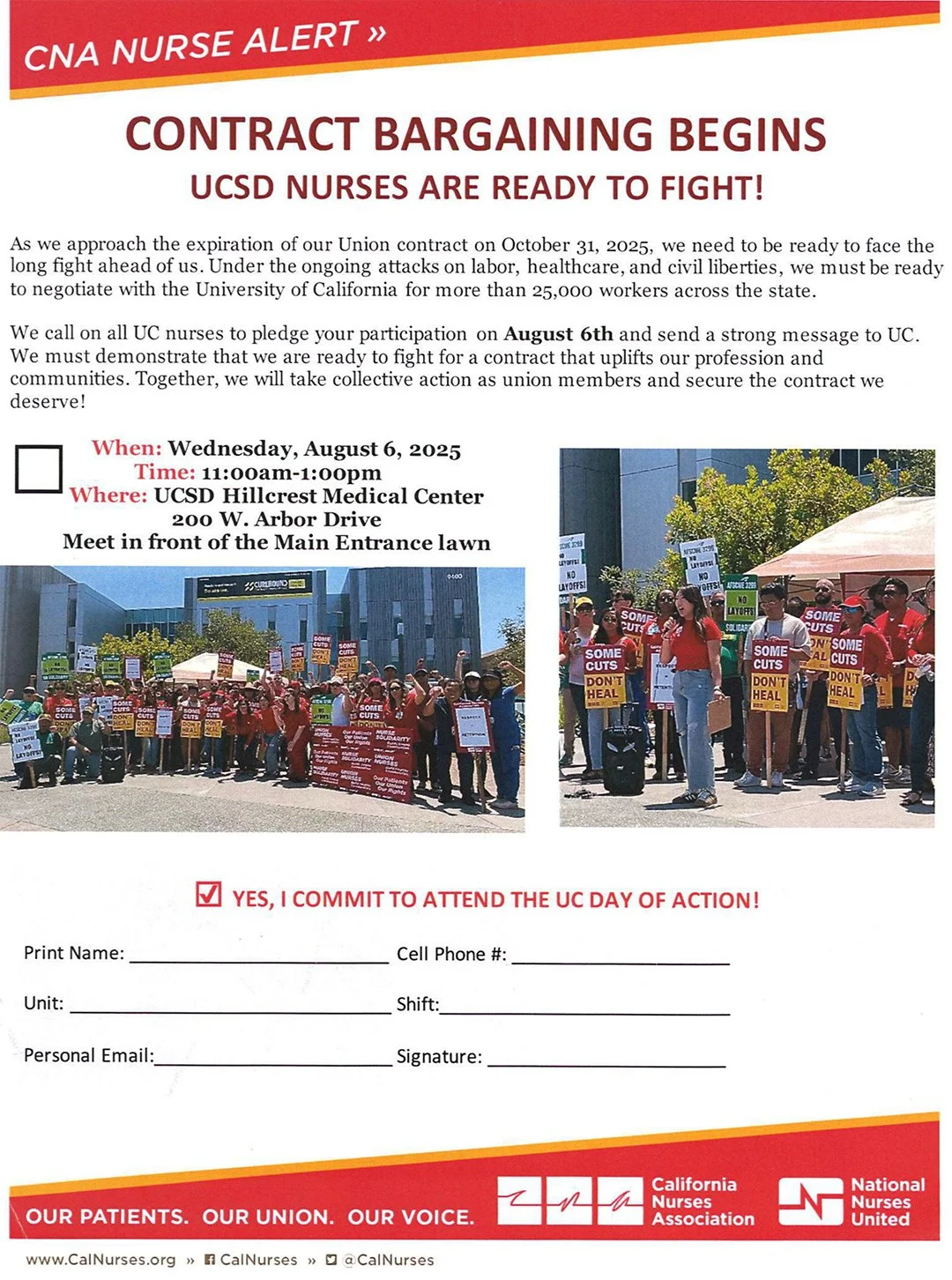 UCSD NURSES - UC Statewide Day of Action!