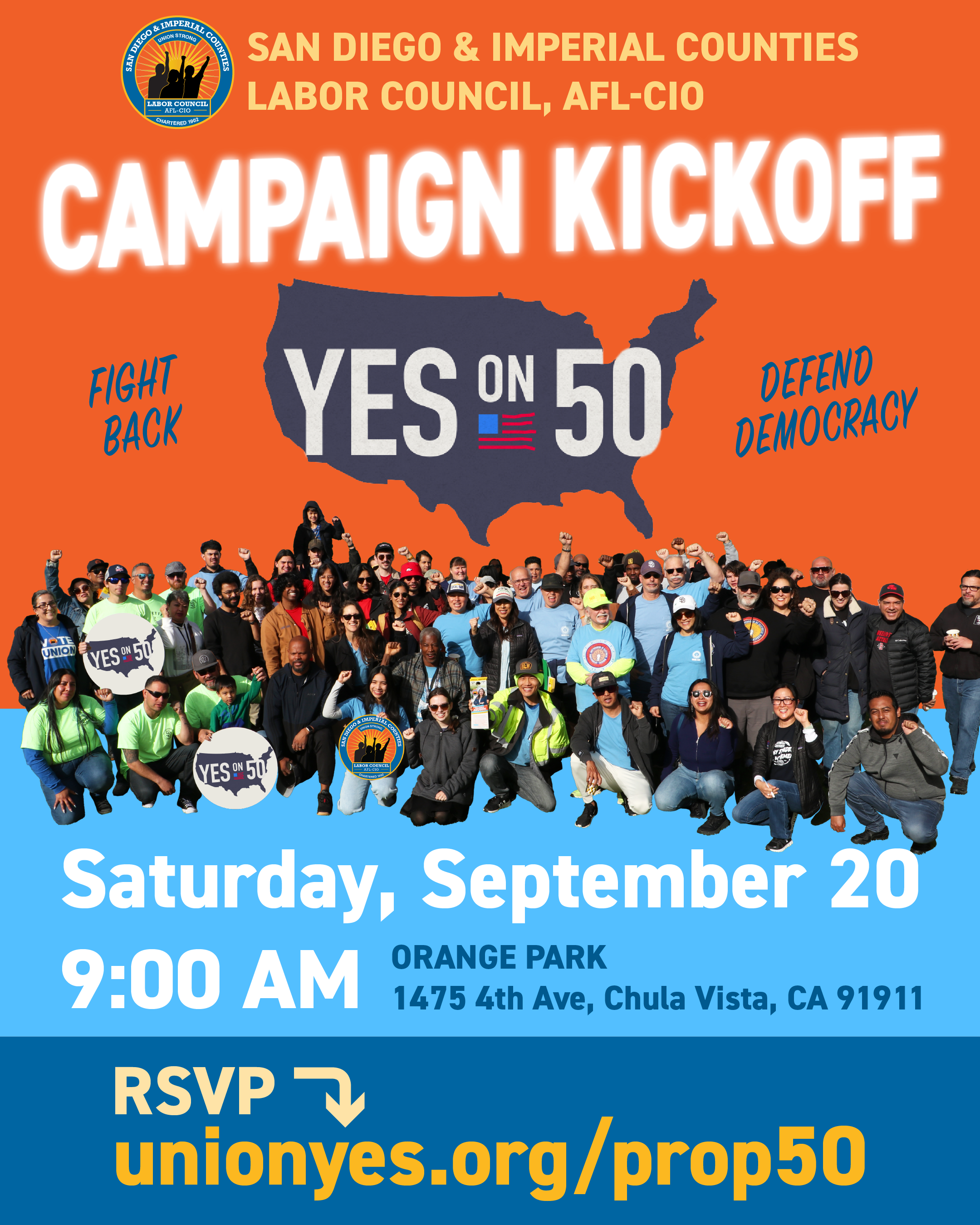 Yes on 50 Unions Walk Campaign Kickoff!