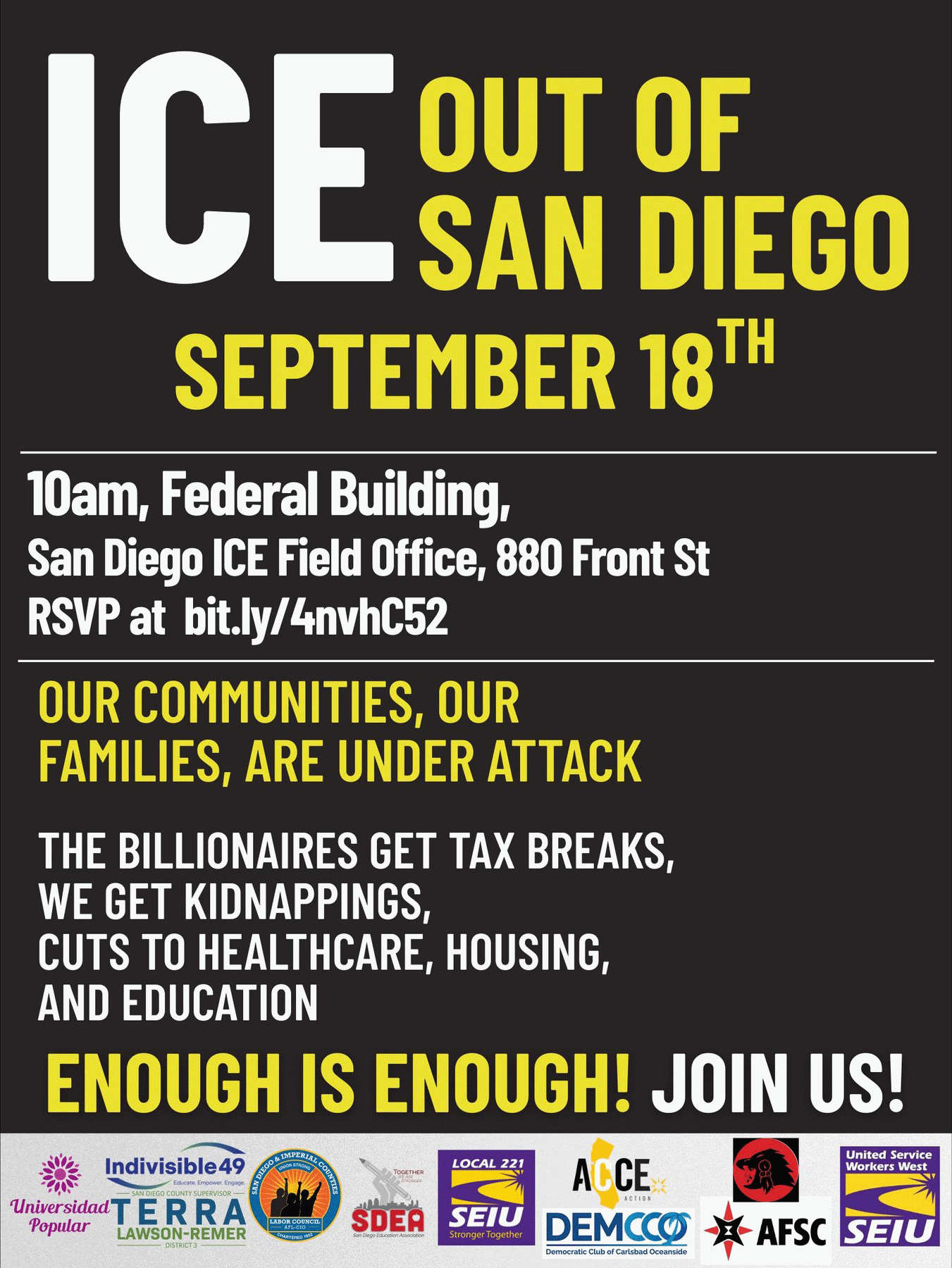 "People Over Billionaires": Scores to Demand End to Military Occupation and ICE Kidnappings