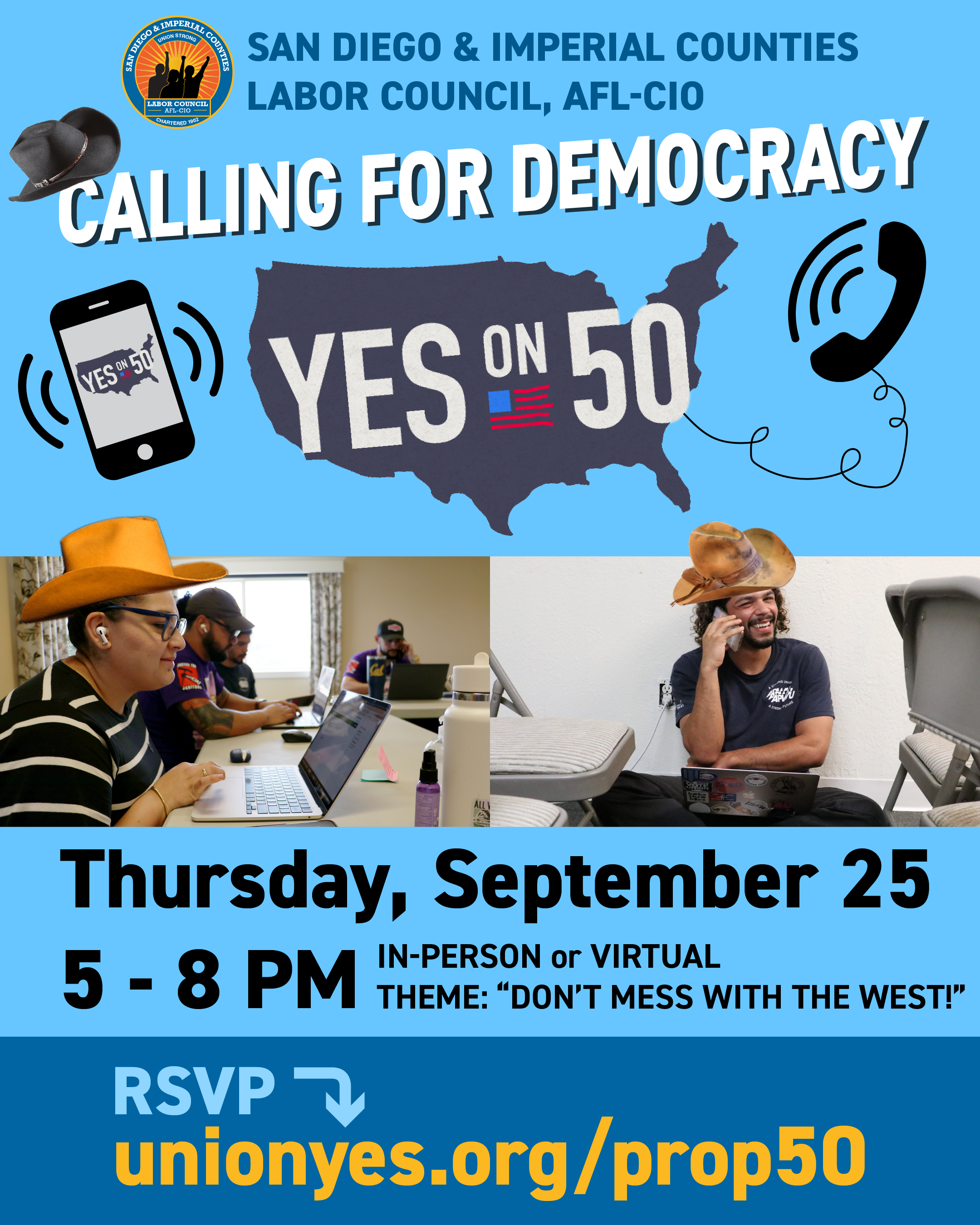 YES on 50: Calling for democracy!