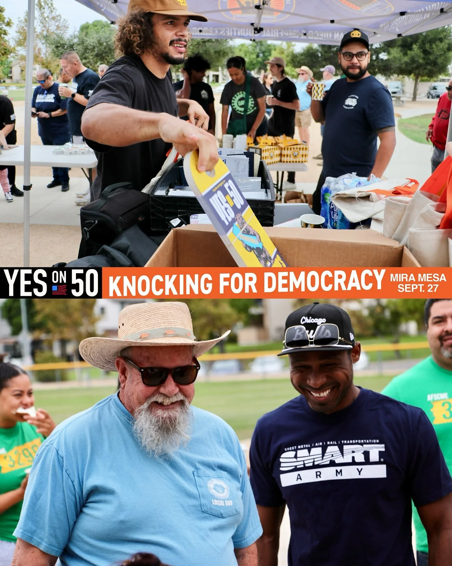 Unions and community are joining together to stop anti-union, anti-working class President Trump from outright stealing Congress next year by fighting back with YES on Prop 50 🗳️

More info + events: unionyes.org/prop50

Join us every Thursday to ☎️