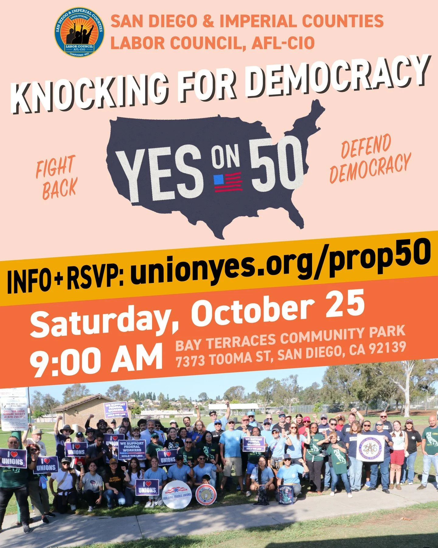 Join us this Saturday 10/25 to fight anti-union Trump's power grab!
RSVP + Info: unionyes.org/prop50
Trump shut down the govt harming our most vulnerable, fired 300,000 federal workers, & is stealing $4.5 TRILLION from the working class for bil
