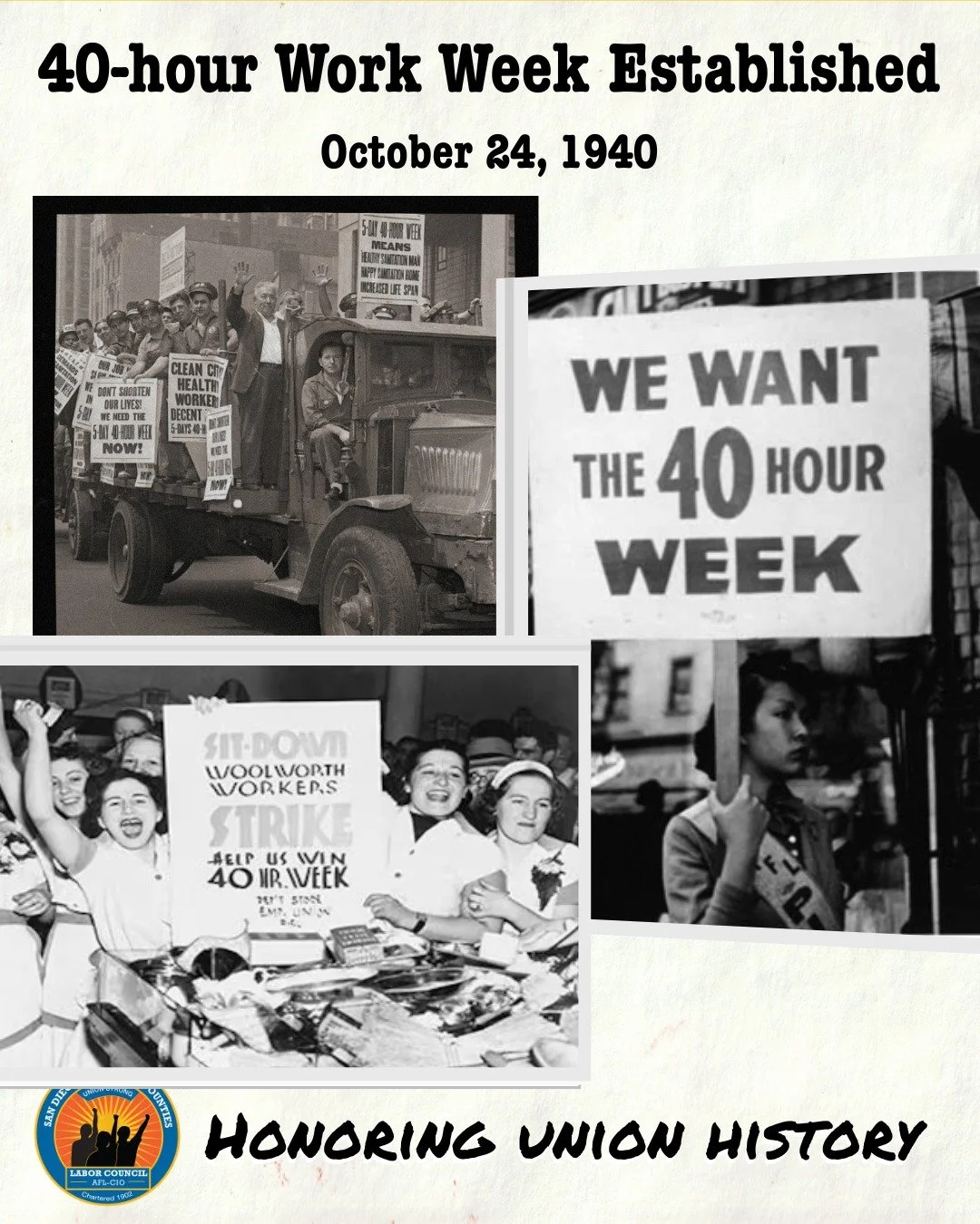 On October 24, 1940, America's 40-hour work week became law after American workers organized and fought for it for more than a century.
In the 1800s and early 1900s, many workers labored 80 to 100 hours a week, especially those working in factories,