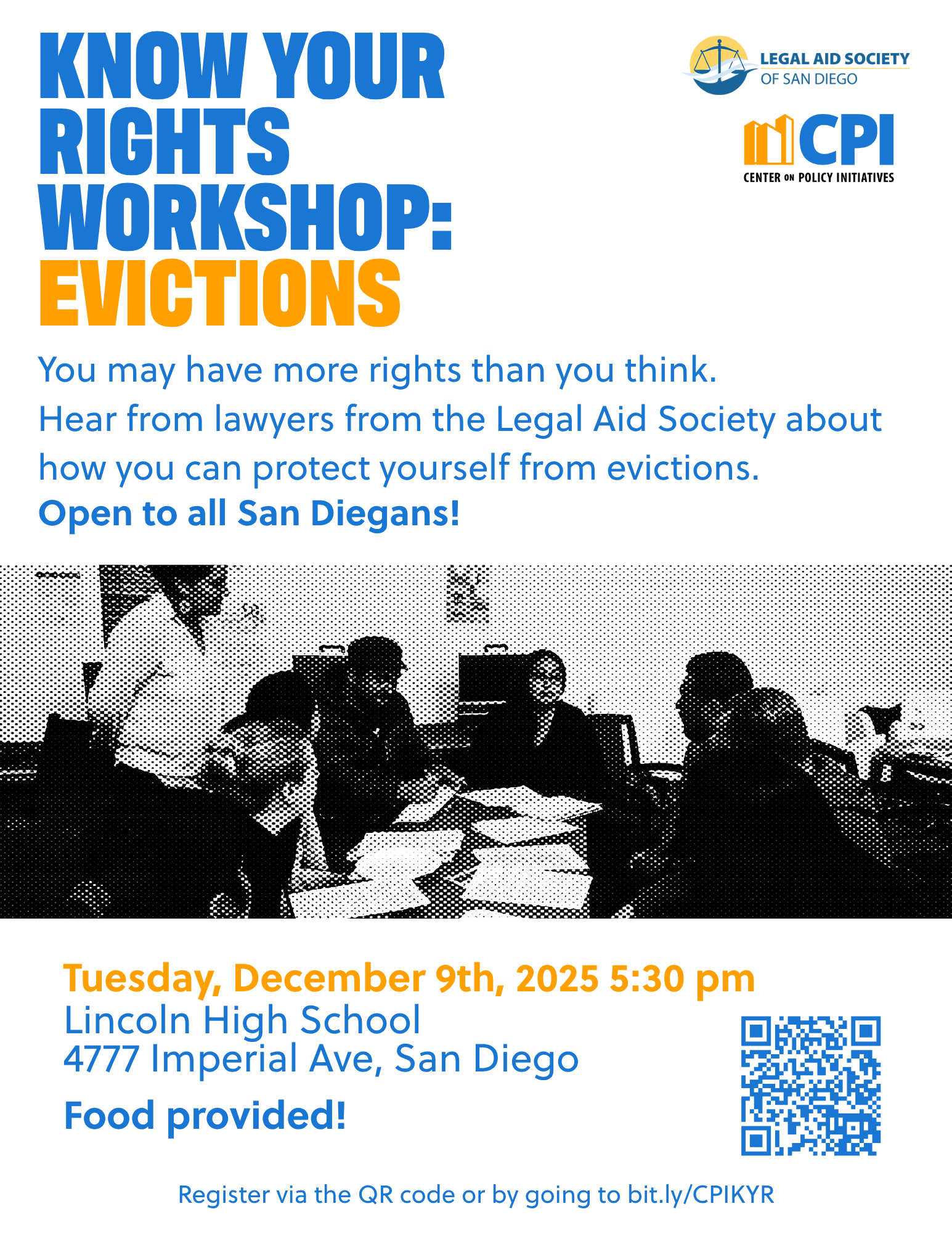 KNOW YOUR RIGHTS WORKSHOP: EVICTIONS / TALLER SOBRE DESALOJOS: CONOZCA SUS DERECHOS