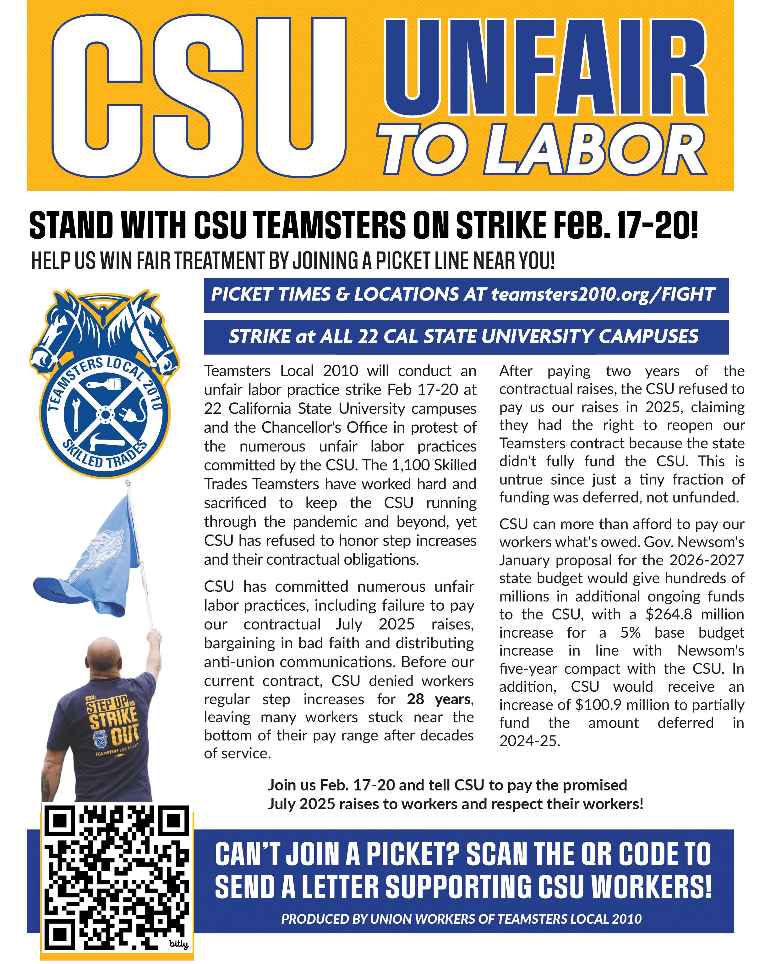 SDSU + CSU San Marcos Teamsters ULP Strike