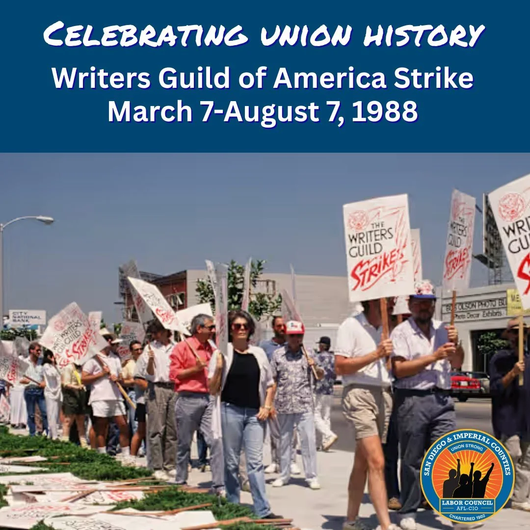 On March 7, 1988, 9,000 film and TV writers walked out of writers rooms and onto picket lines for what would become the longest writers strike in history (so far).

The strike involved both the @wgaeast  and the @wgawest, and lasted 153 days.

The pr