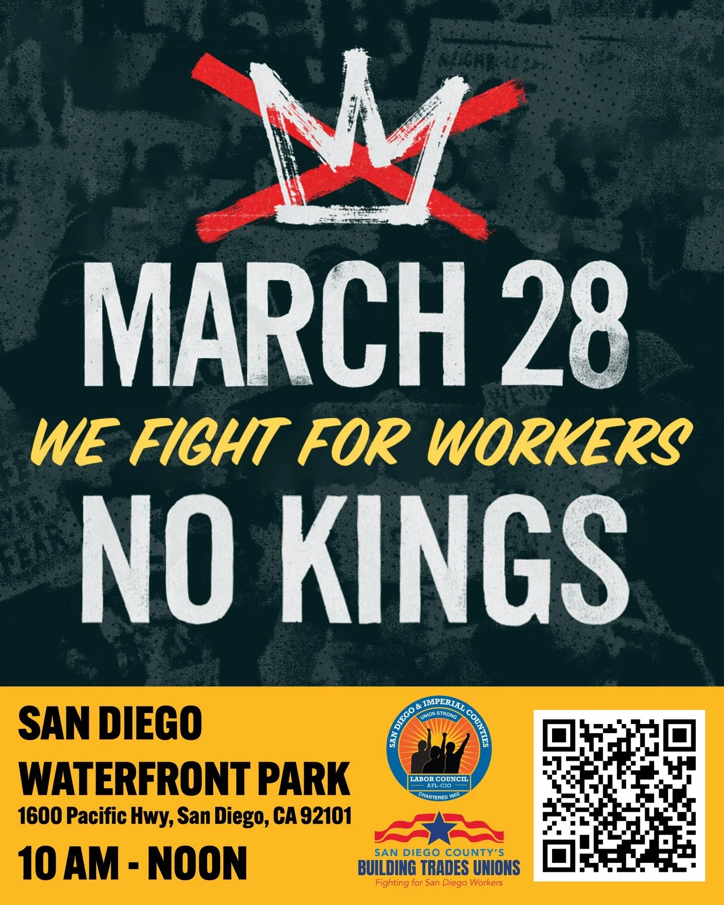They want us divided. We show up together. ✊🏽✊🏿✊🏼✊🏾✊🏻

Saturday. March 28. 10 AM. Waterfront Park.

This isn't about one man. Trump is a symptom&mdash;a symptom of a deeper sickness. The greed. The violence. The insatiable hunger of a ruling cla