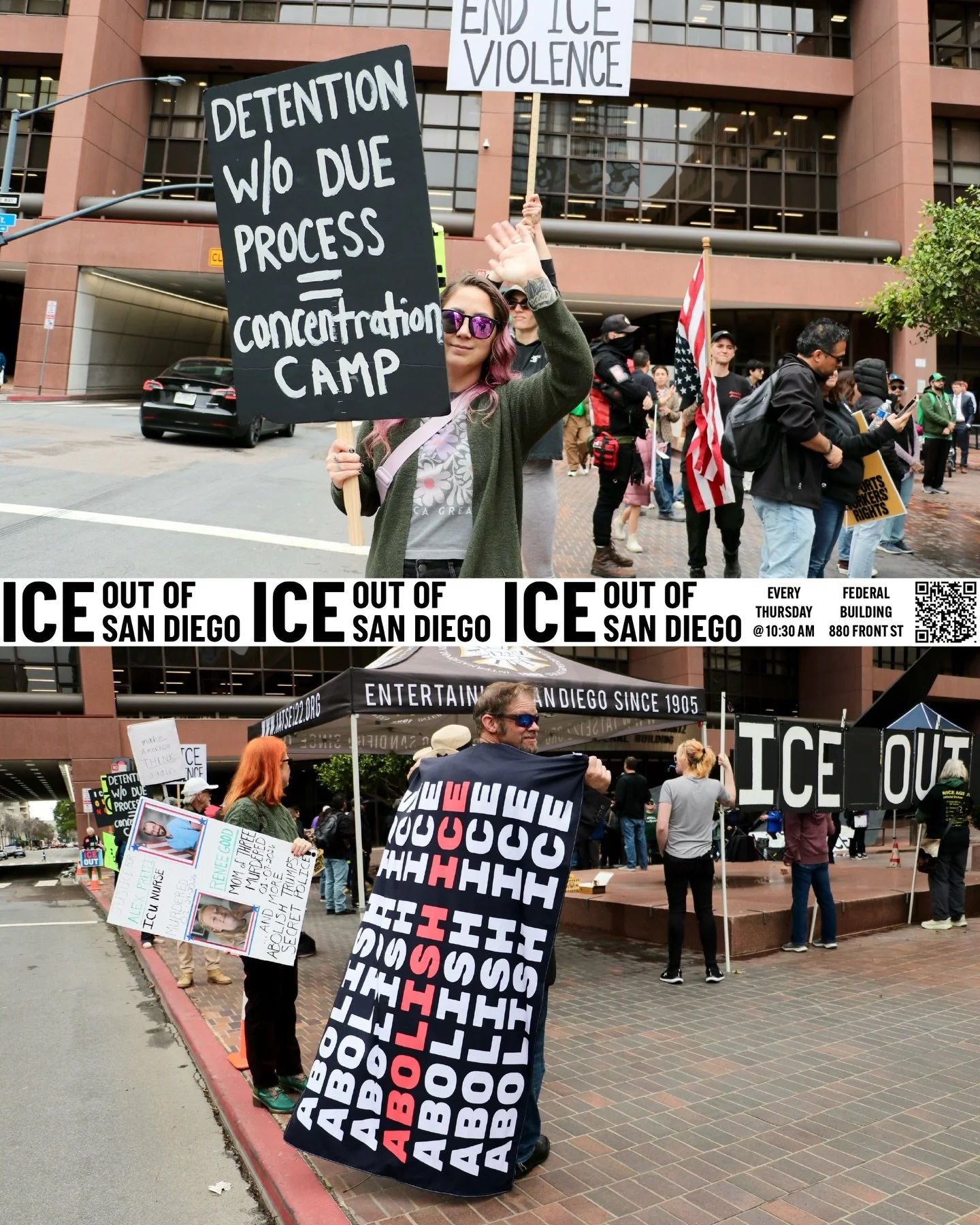 Last week, the @ucsdlaborcenter with your @sdiclaborcouncil sponsored ICE OUT OF SAN DIEGO with the theme &ldquo;We Won&rsquo;t Go Back: Reimagining Our Future Through Resistance.&rdquo;

Since Trump&rsquo;s mass deportation machine began, there&rsqu