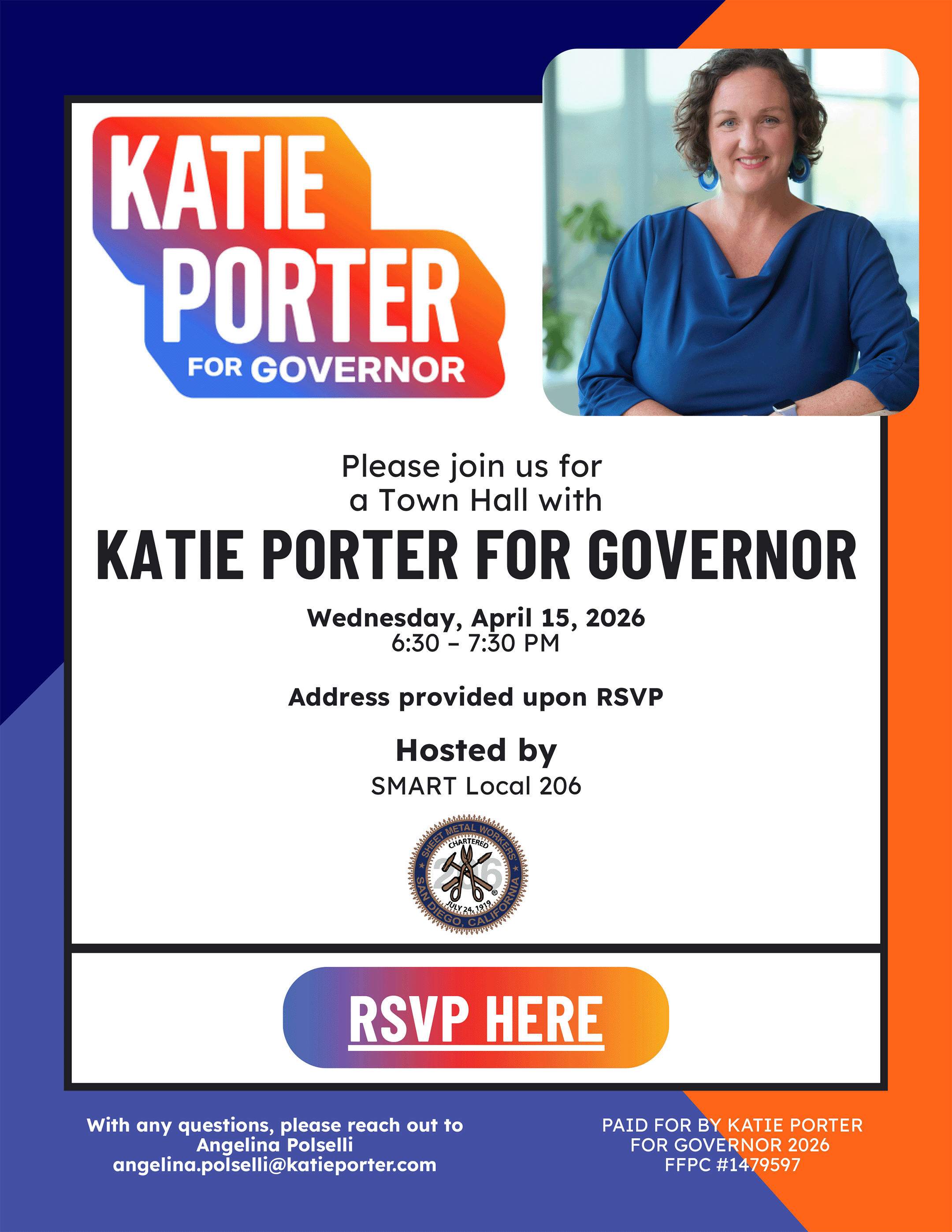Katie Porter for Gov. Town Hall w SMART 206