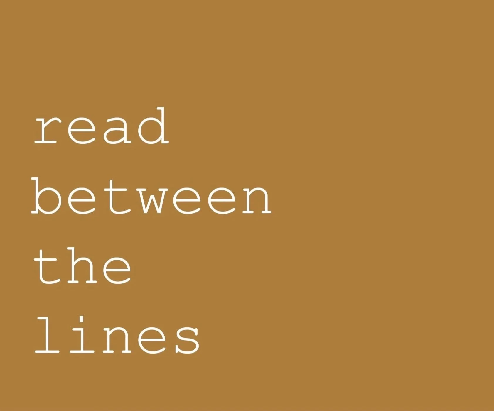 Read Between the Lines