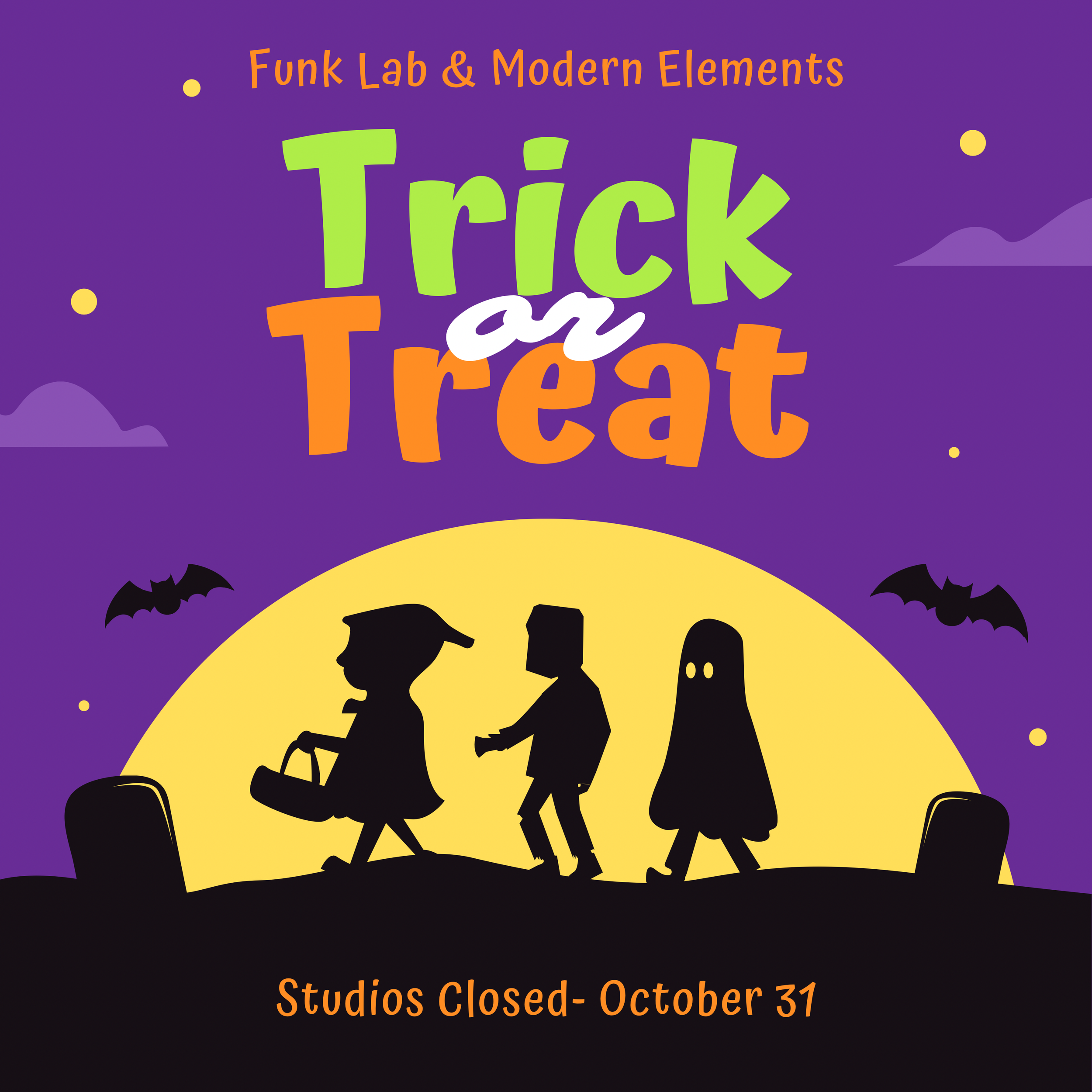 Trick or Treat: Studio Closed