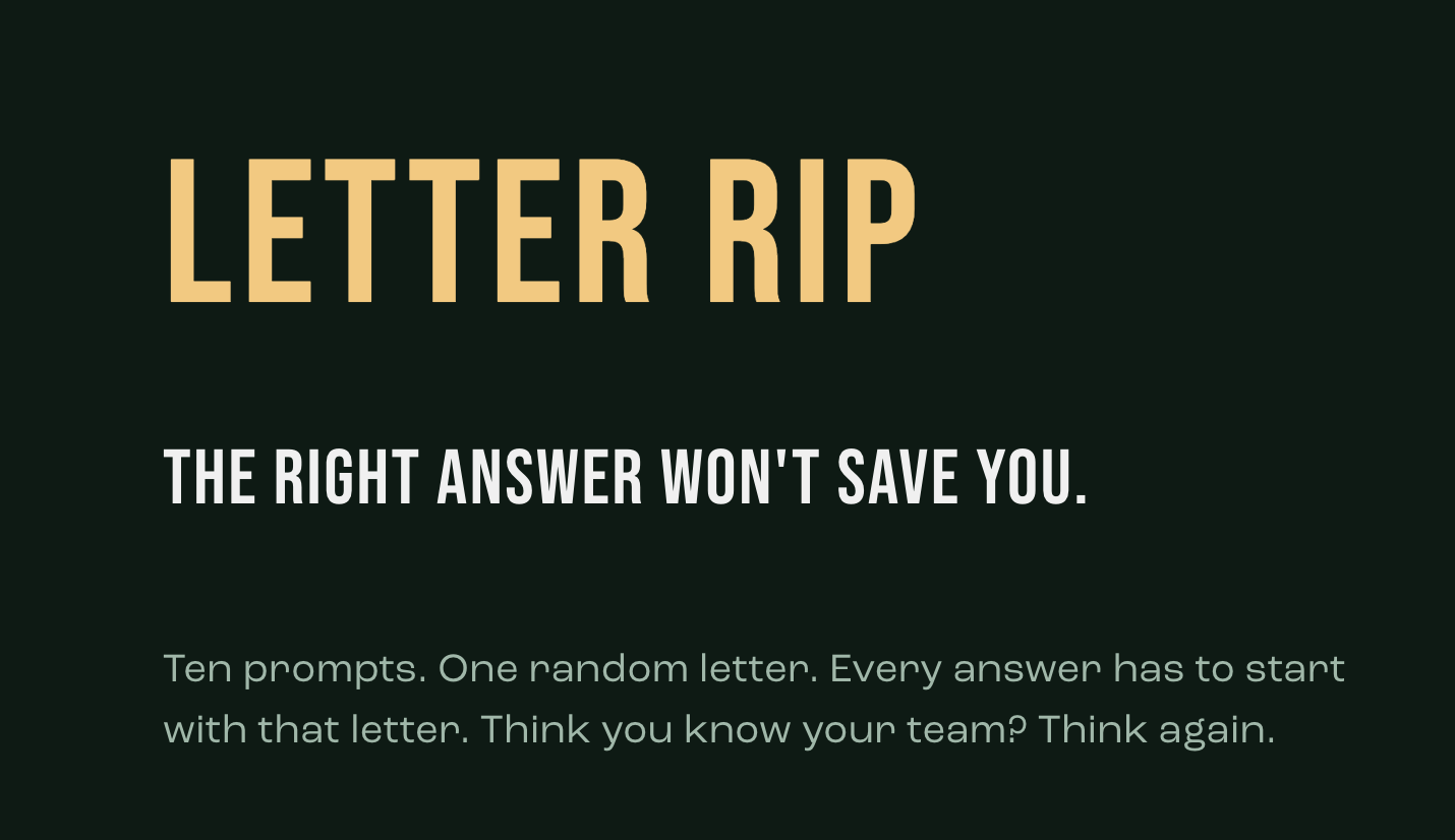 Letter Rip
