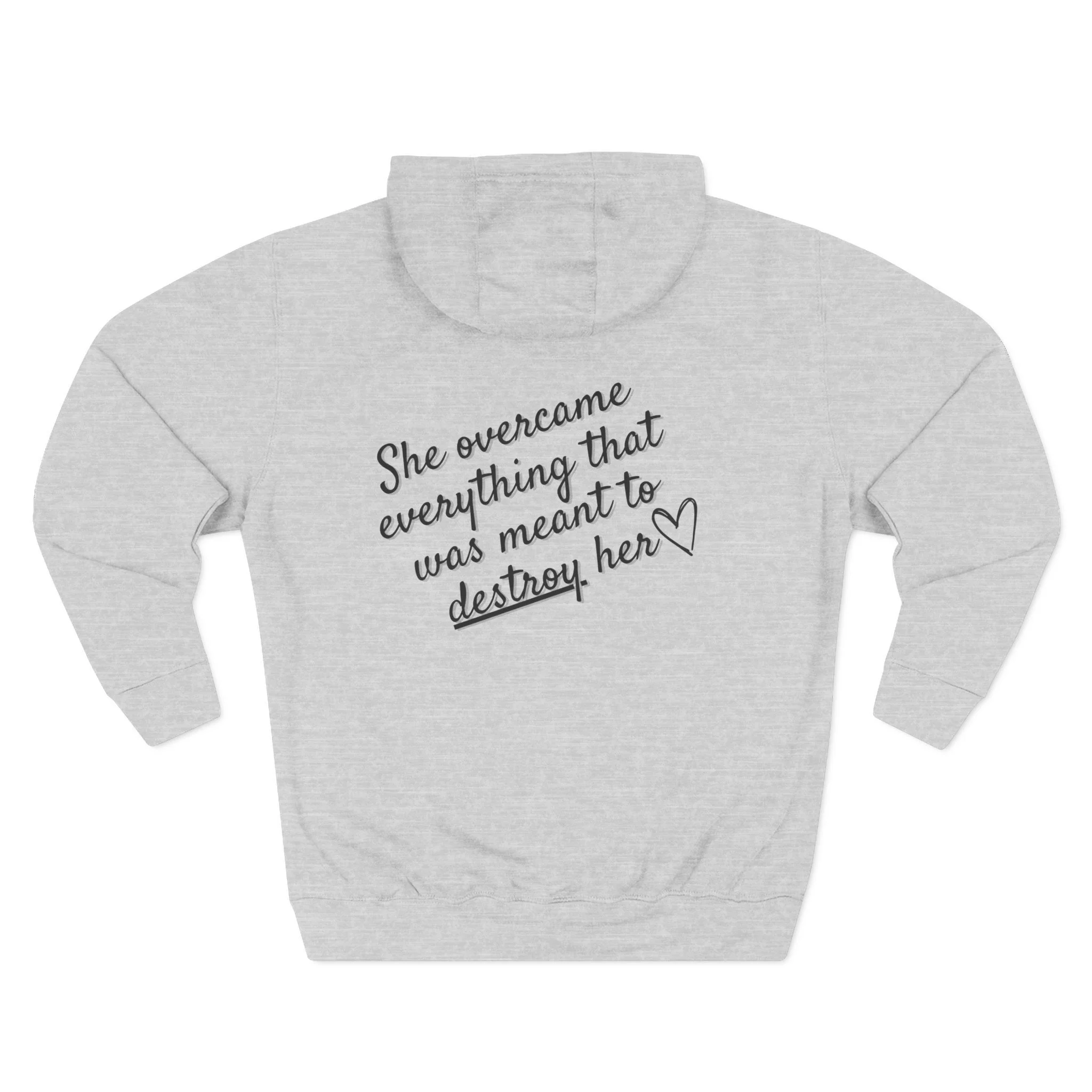 She Overcame Sweatshirt — Minimalist Fleece Pullover