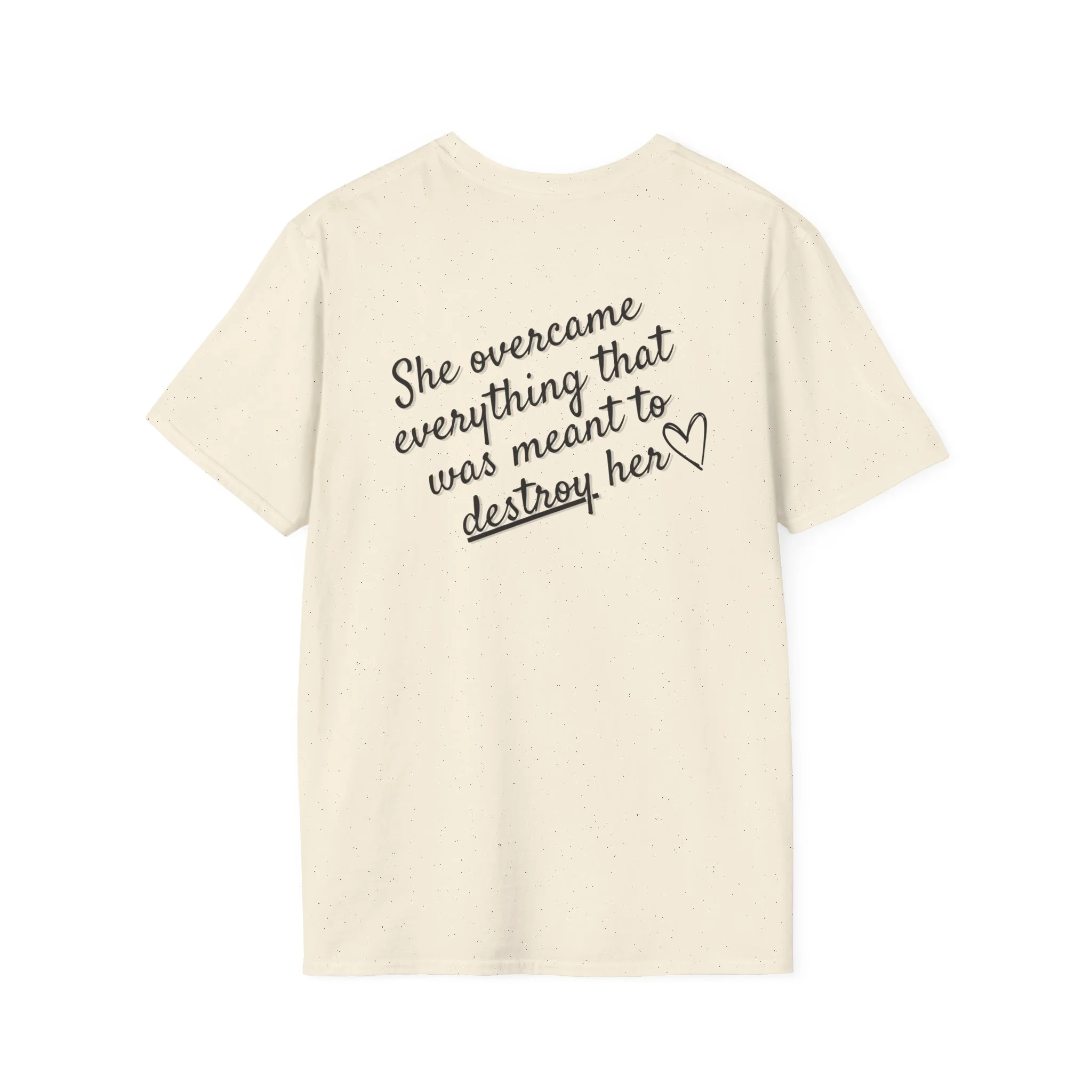 YANA “She Overcame” T-Shirt — 100% Cotton Lightweight Tee
