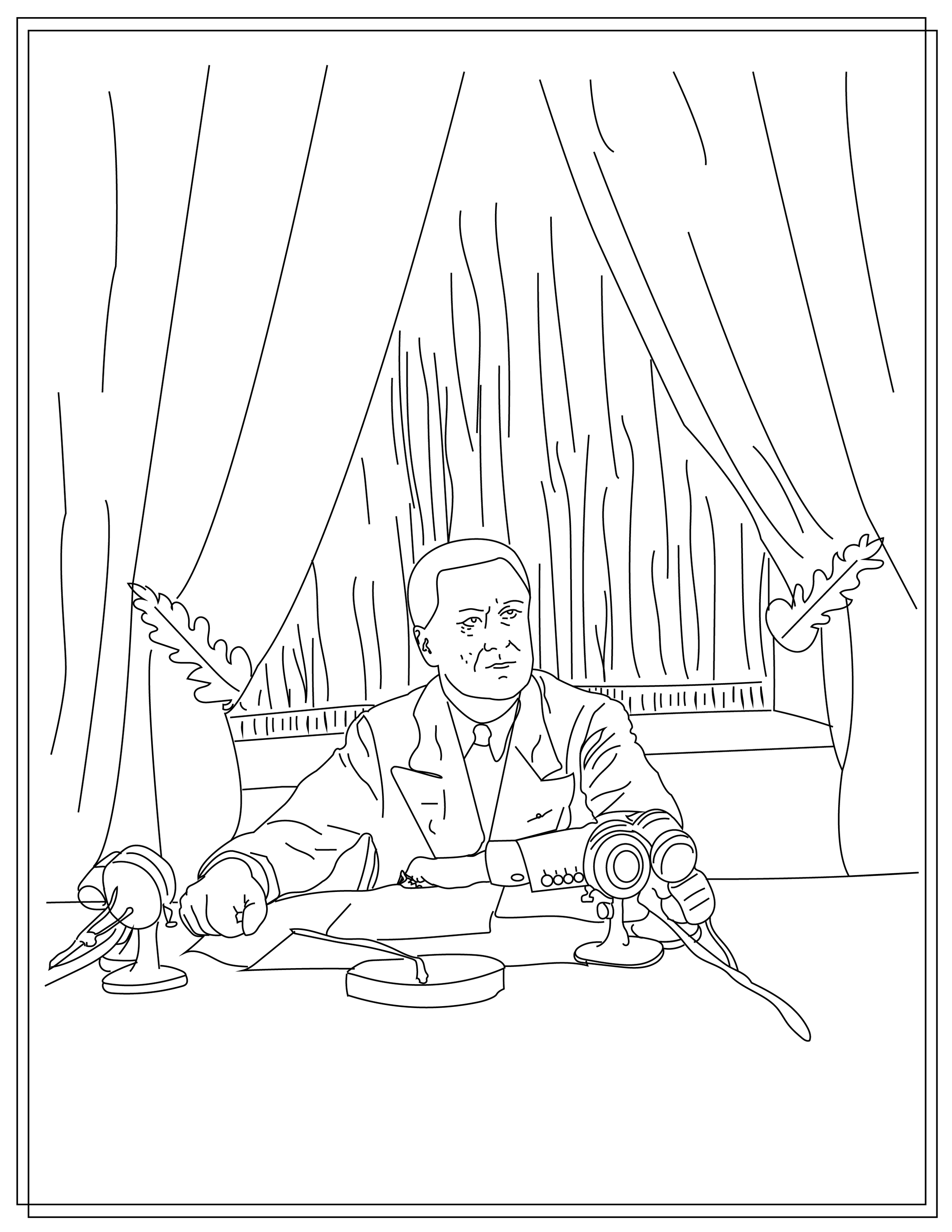 Coloring Page Illustration for the Roosevelt Network