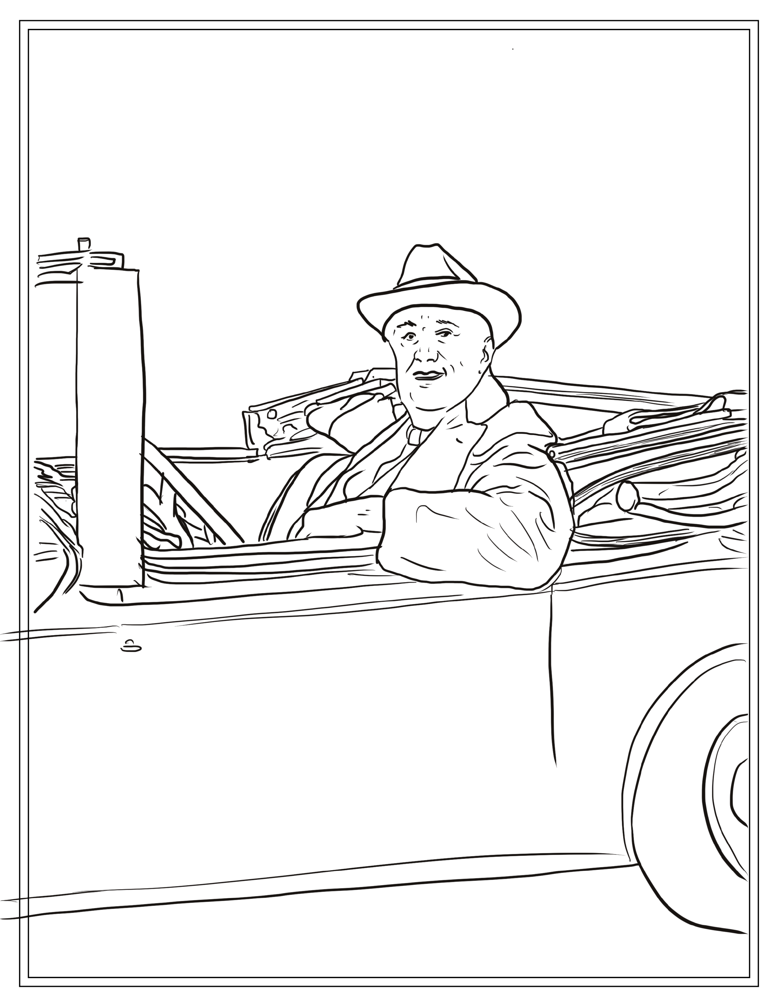Coloring Page Illustration for the Roosevelt Network