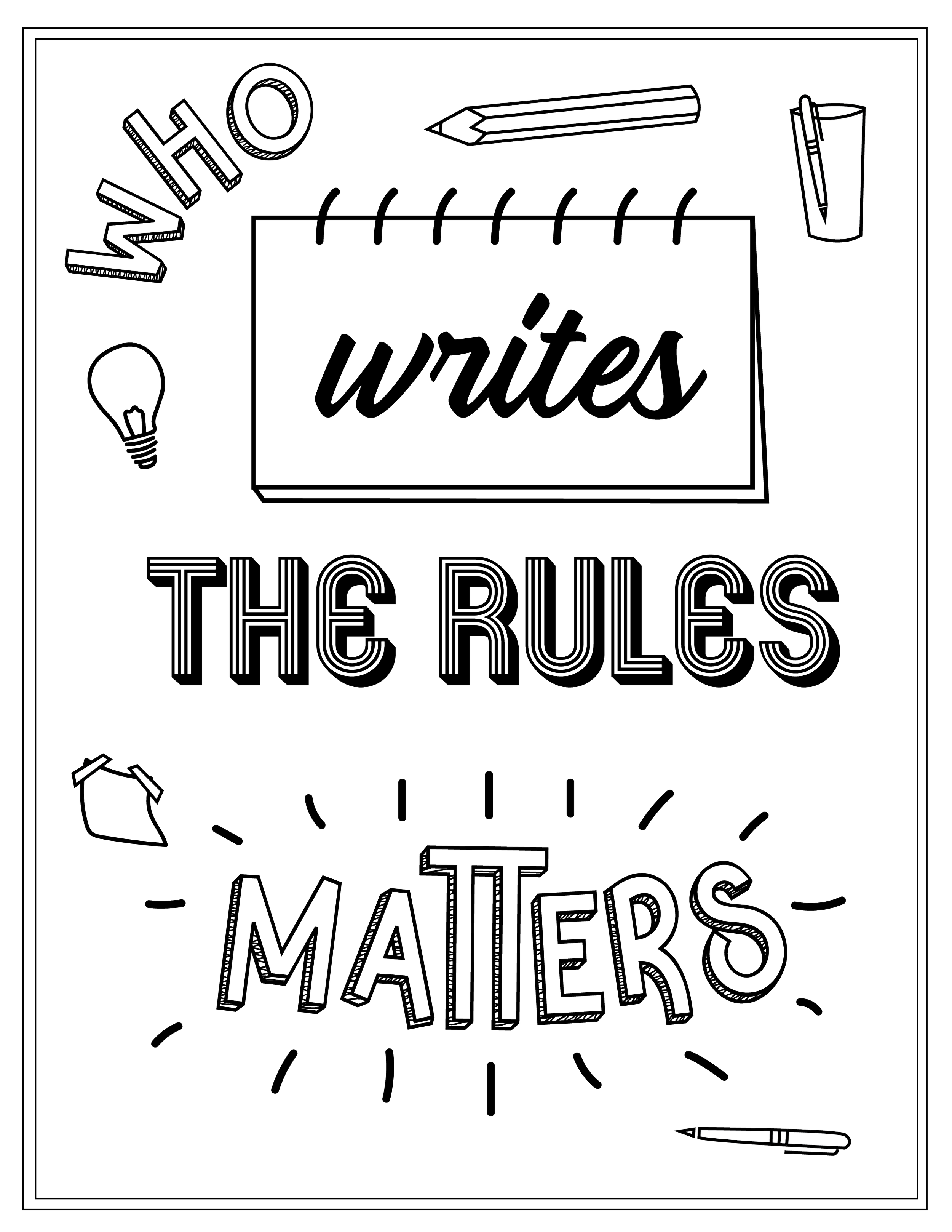 Coloring Page Illustration for the Roosevelt Network