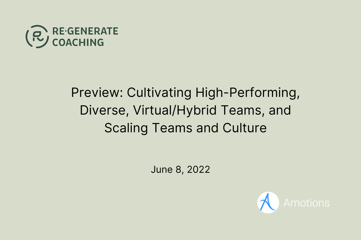 Preview Amotions Chat With Coach Thomas on Scaling High-performing Virtual Teams and Culture