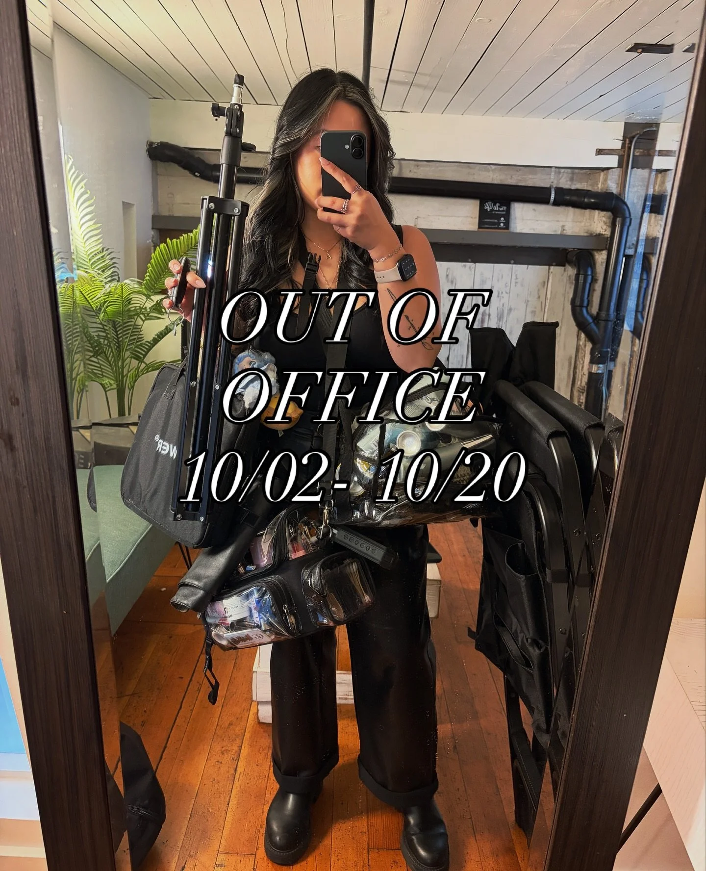 🚨 OOF ALERT 10/02-10/20 🚨 

today i&rsquo;m flying out of country and will not be easily accesible through DM, email, web inquiry or phone! any inquiries will be answered upon my return. thanks for the amazing year so far, i&rsquo;ll be refreshed a