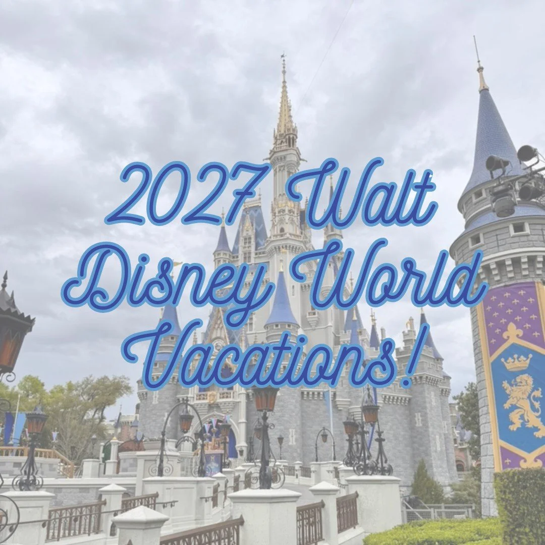 Packages for 2027 are officially open for booking for Walt Disney World! If you've been thinking about taking a trip, reach out so we can discuss your options!

As a reminder, the deposit for a Disney package is $200. The earlier you book, the better