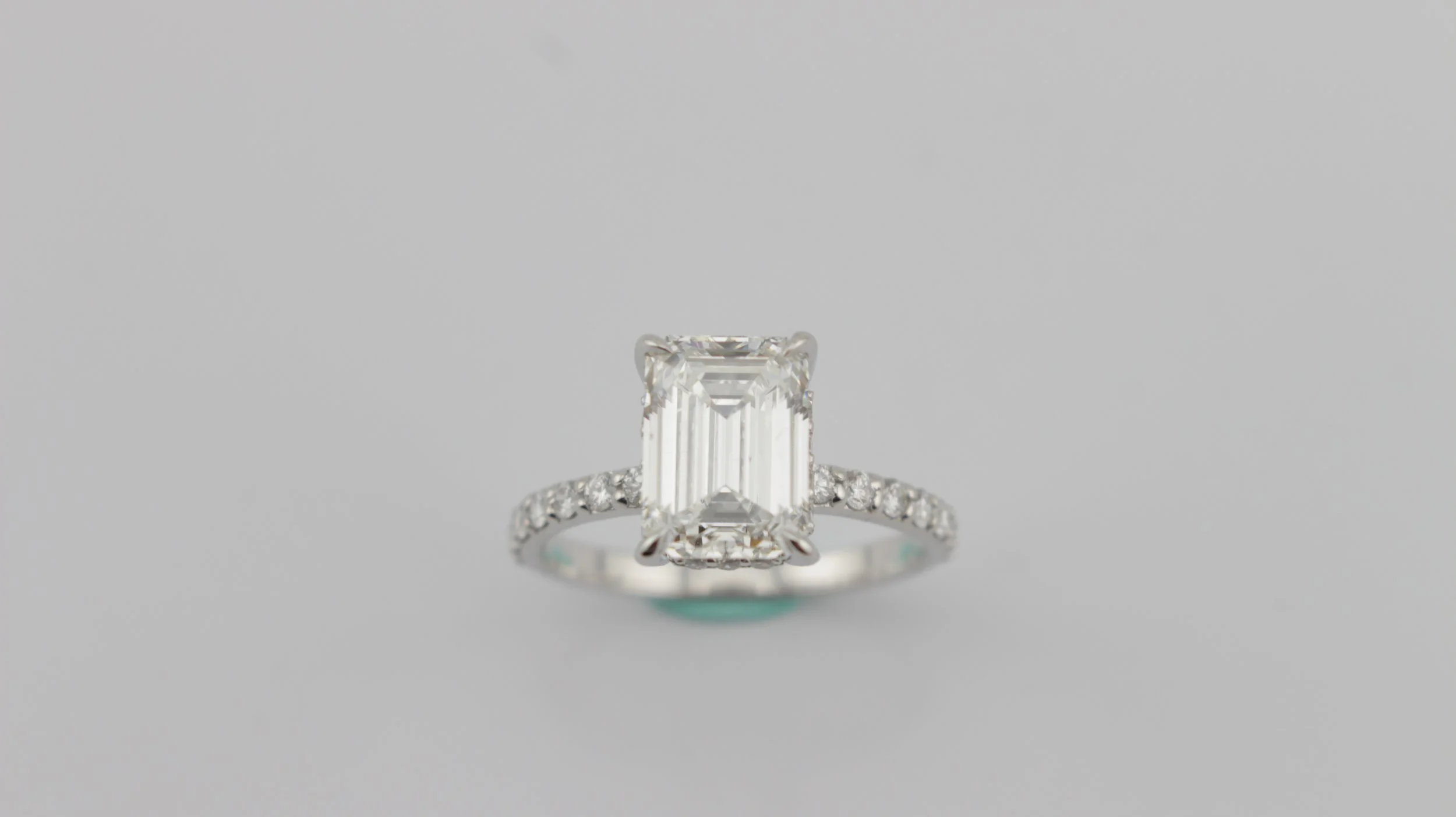 Emerald-Cut Lab Grown Diamond Engagement Ring