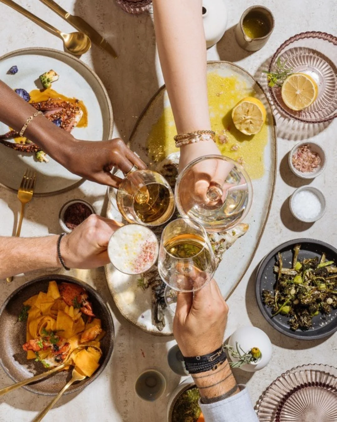 Gather /ˈɡa-t͟hər/ (v.)
To bring together under one warm, golden glow.

Let the Aegean spirit set the table for your celebration. From company soir&eacute;es to friendship feasts, Kaia is your escape for effortless elegance and spirited toasts. Susta