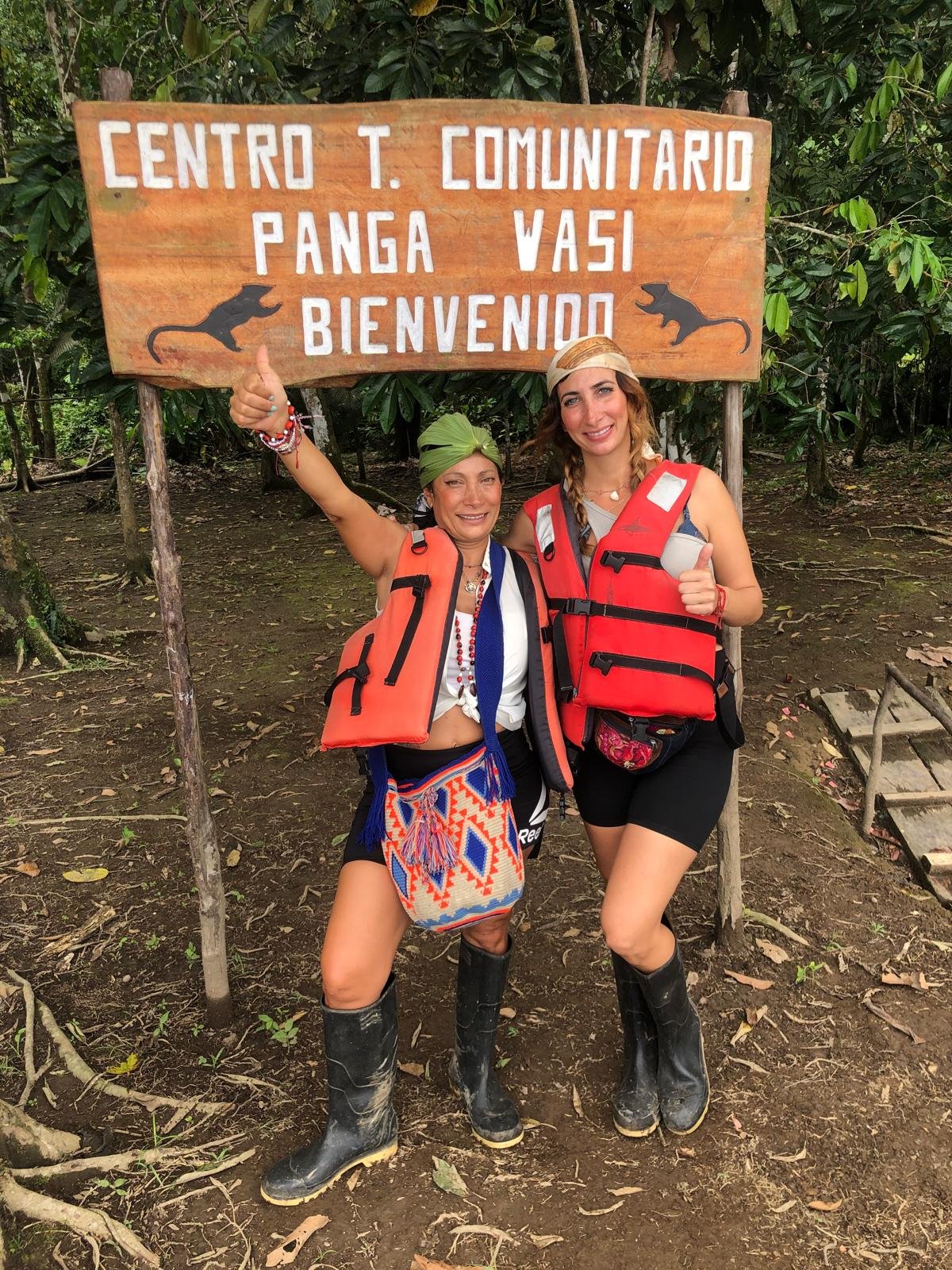 Visiting the Panga Wasi Community near El Coca in Amazonas Ecuador.