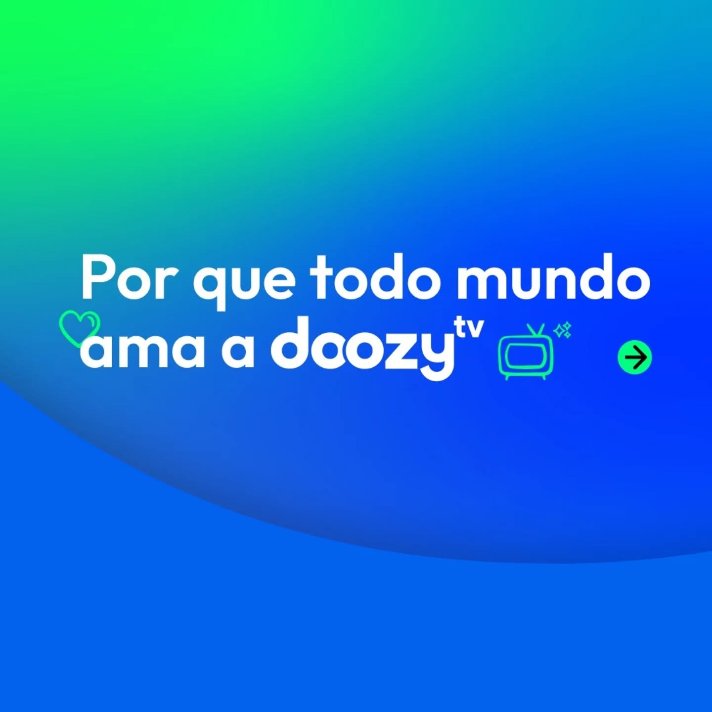 Sabe por que todo mundo ama a Doozy TV? Porque &eacute; a maioral de todas! 😎

Acess&iacute;vel, f&aacute;cil de usar e cheia de op&ccedil;&otilde;es de canais ao vivo para escolher de acordo com o seu momento. 💚

Assine agora e aproveite os 30 dia