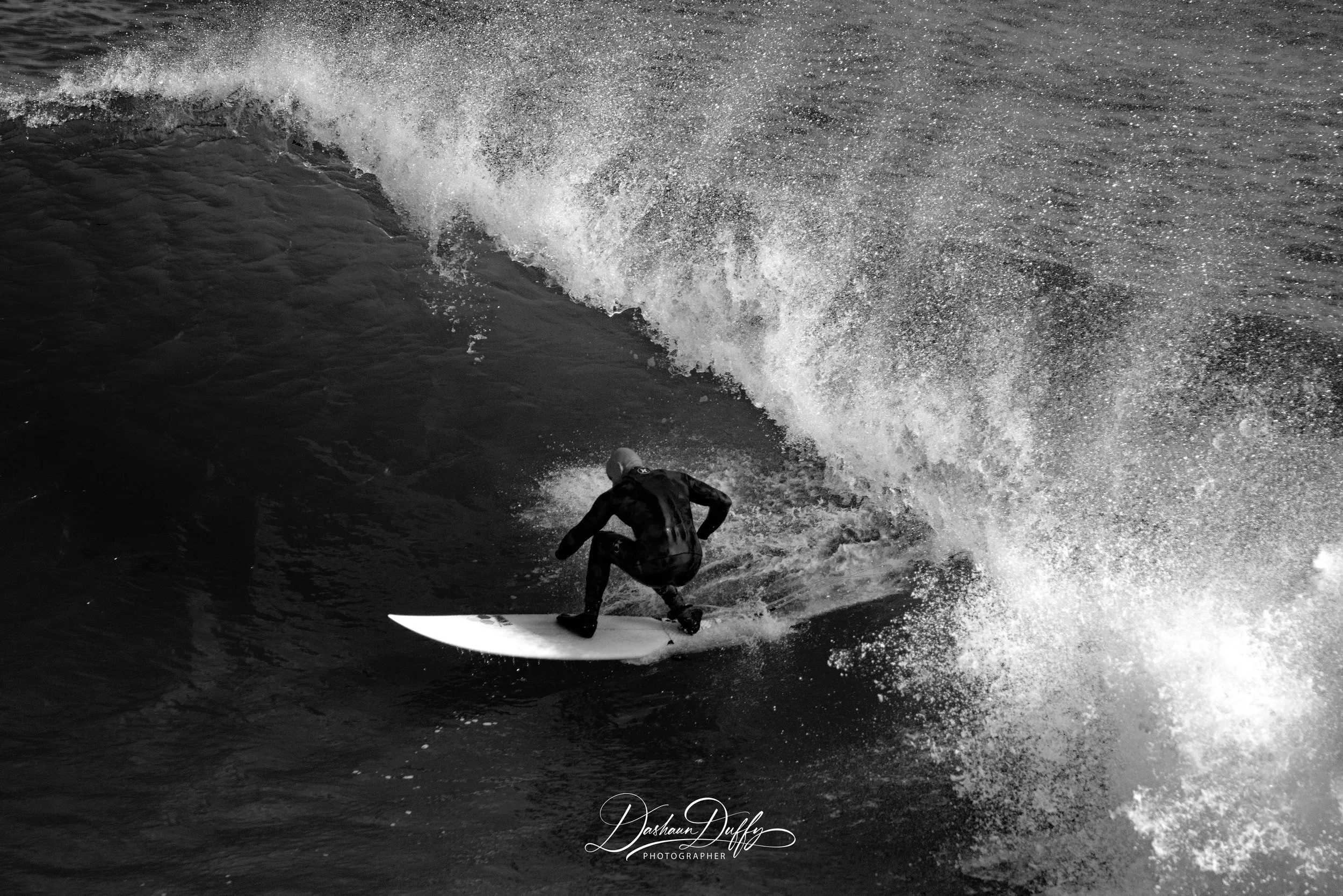 Surfer in barrel