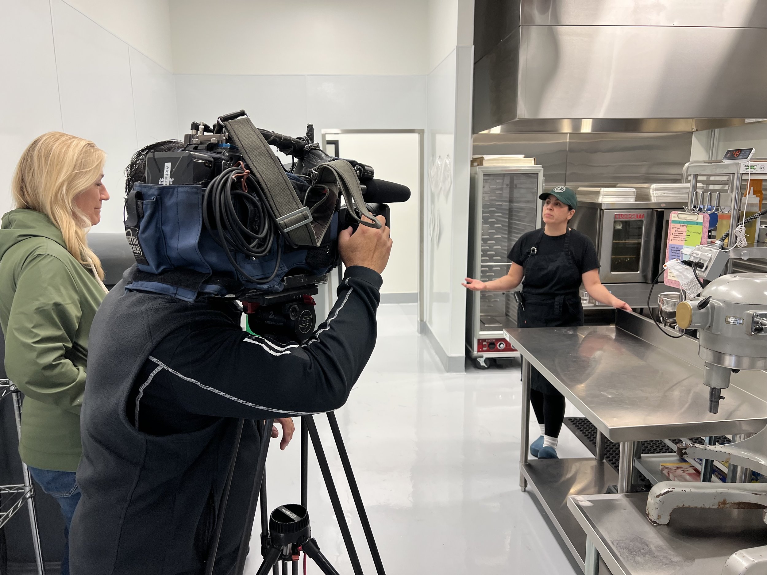 Surprise interview with KCRA - free sourdough during the SNAP shutdown.